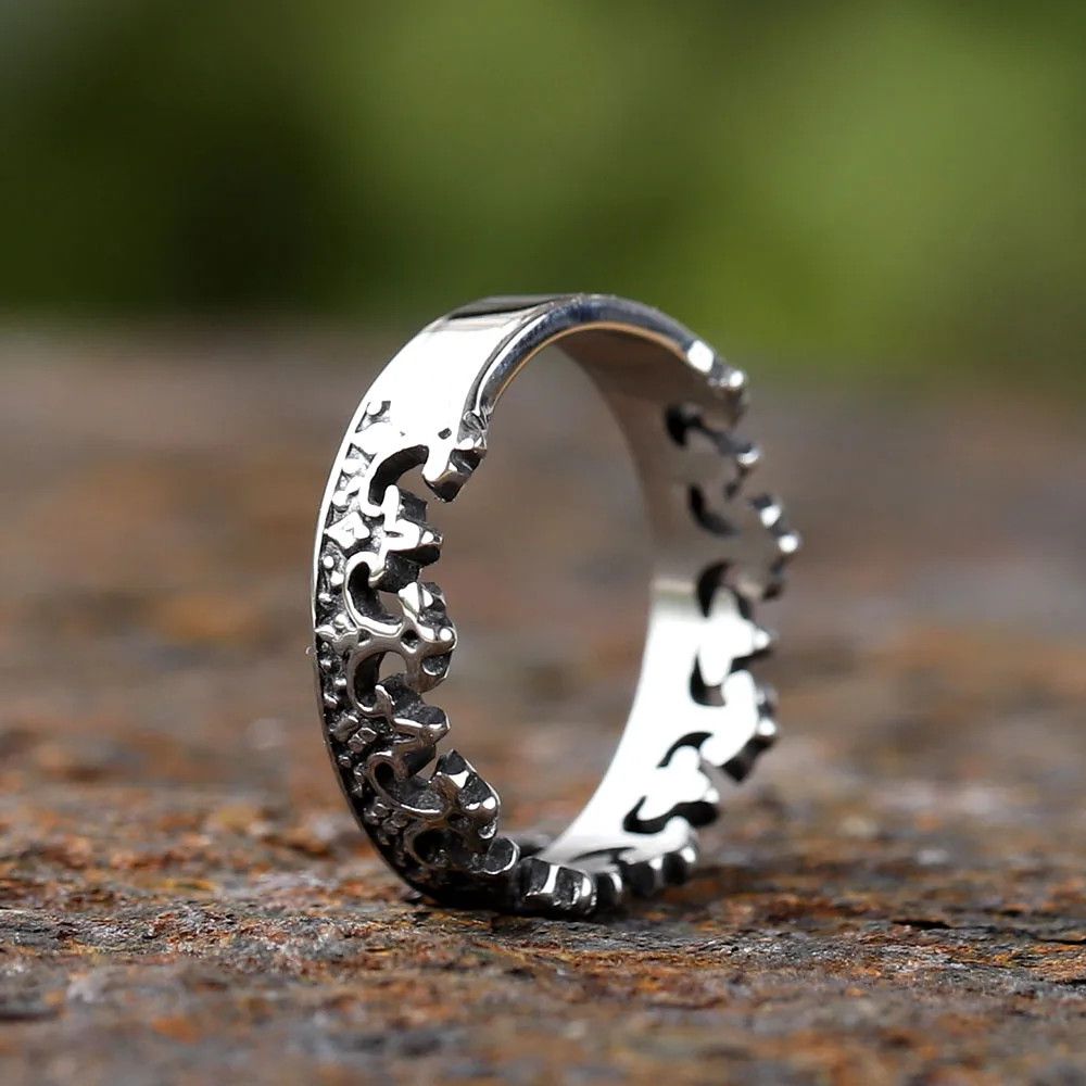 Jewelry Unique Cross Crown Ring Size ONE SIZE - 3 Thumbnail