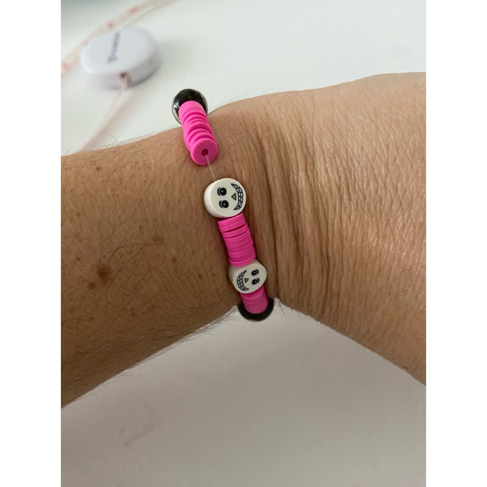 Handmade spooky face Halloween bracelet Size ONE SIZE - 1 Thumbnail