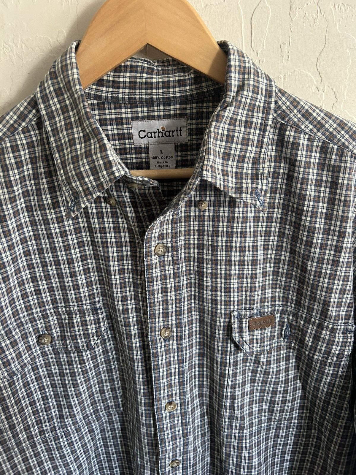 Carhartt × Vintage Vintage Carhartt Button Up Shirt Size US L / EU 52-54 / 3 - 2 Thumbnail