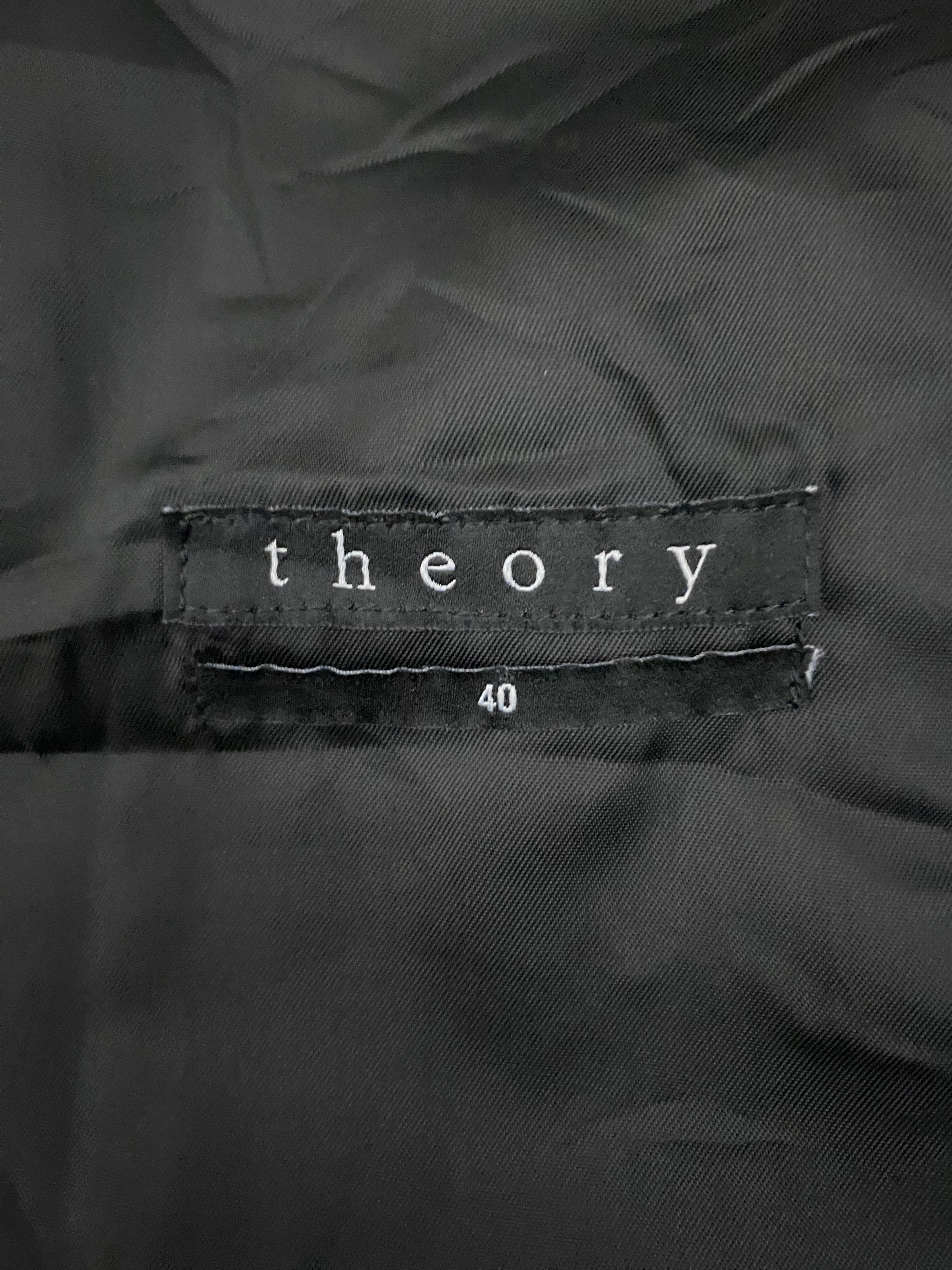 Theory Theory Japan Dark Navy Stretch Cotton Coat Blazer Size 40R - 7 Thumbnail