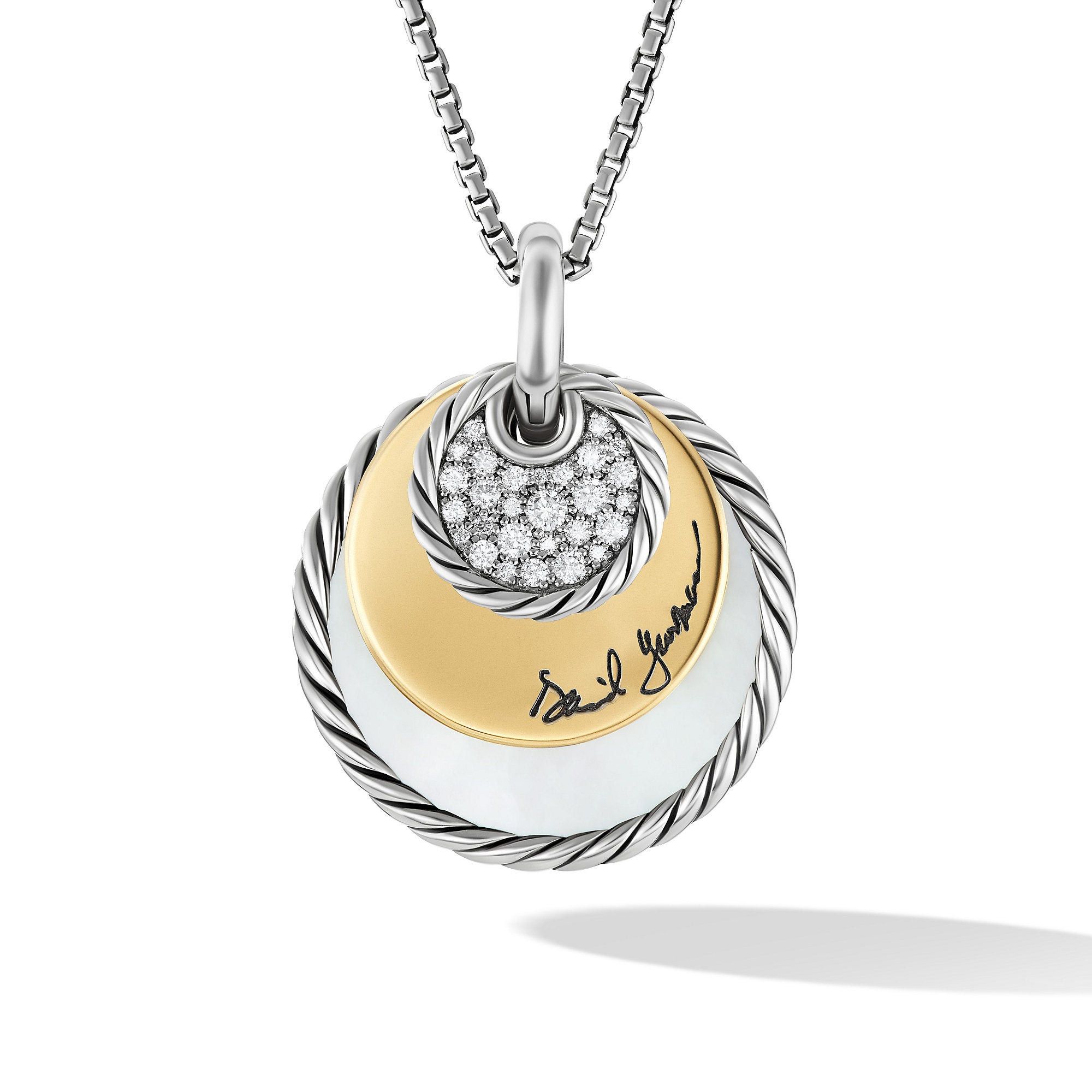 David Yurman o1w1db10325 Elements Eclipse Pendant Necklace Silver Size ONE SIZE - 3 Thumbnail