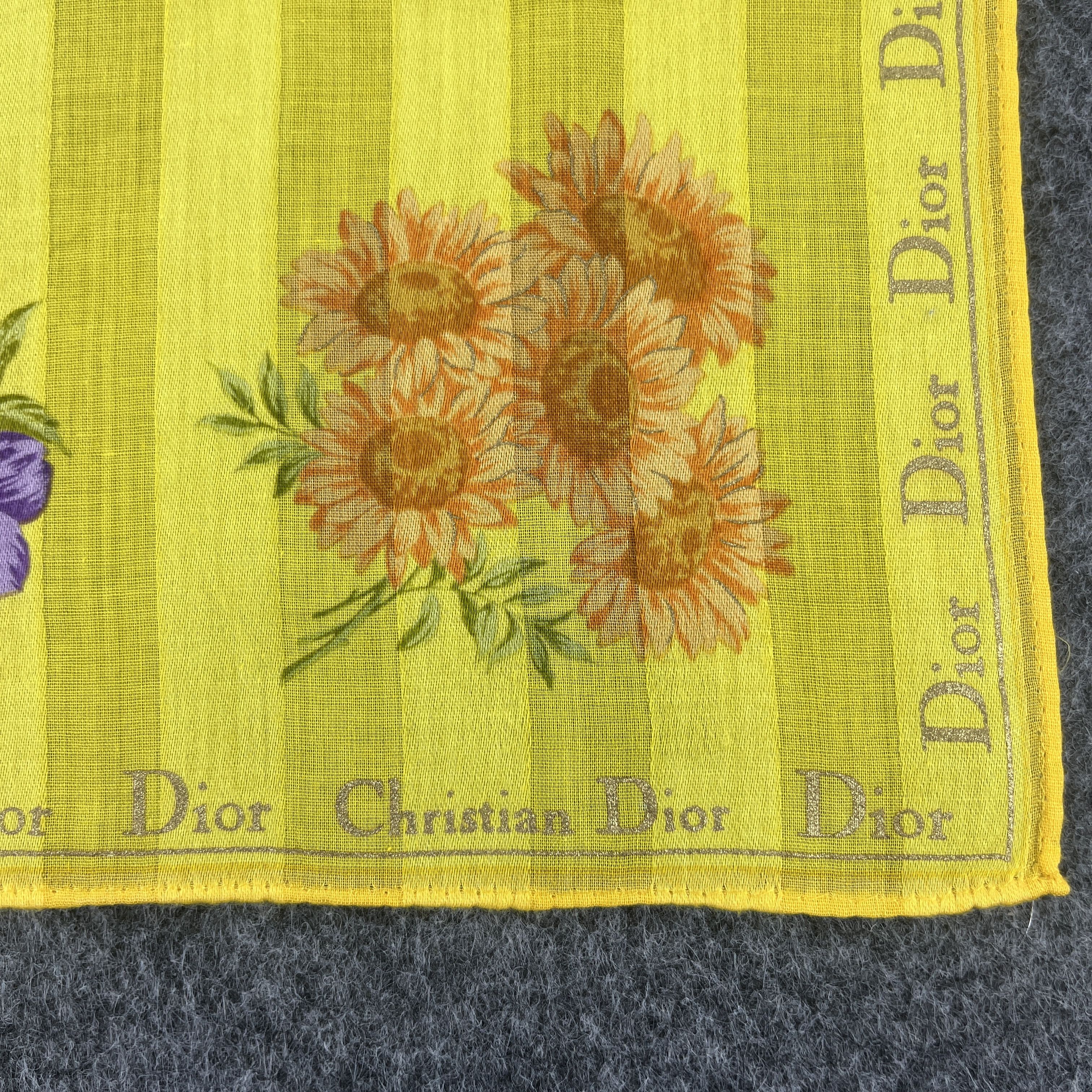 Vintage Christian Dior Handkerchief / Bandana / Neckerchief B064 Size ONE SIZE - 3 Thumbnail