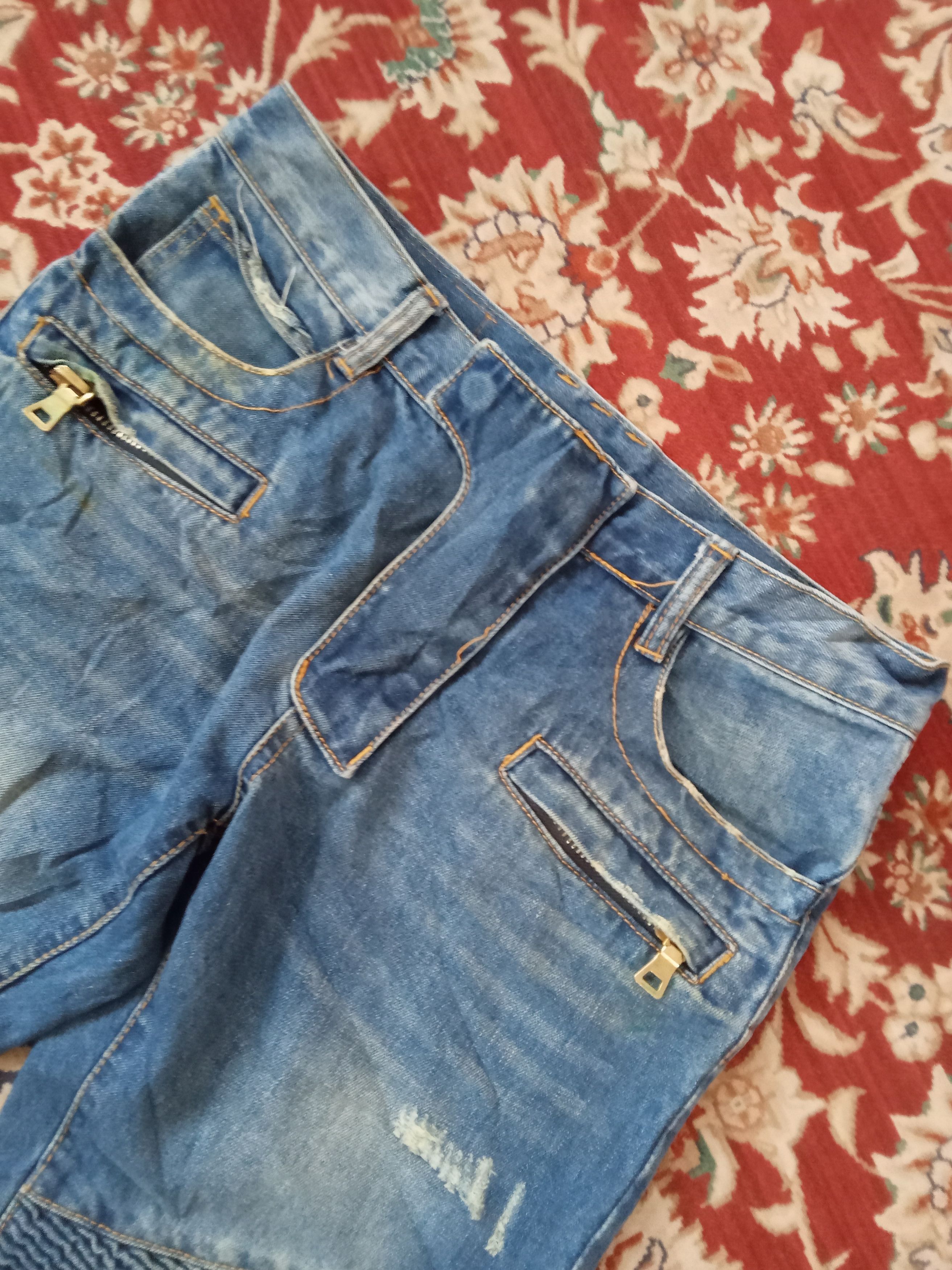 Balmain Balmain Biker Distressed Jeans Size US 31 - 7 Thumbnail