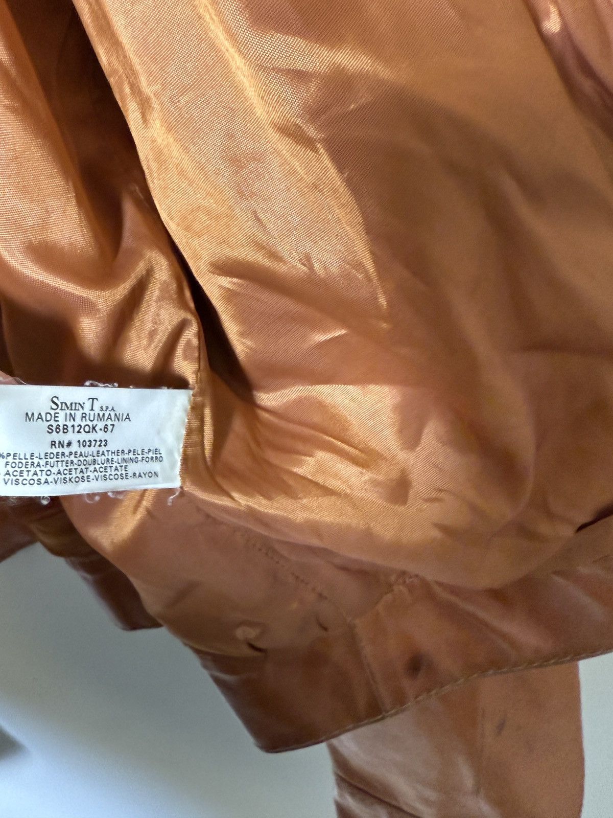 Giorgio Armani Armani Jeans moto leather jacket in a rich cognac brown Size US L / EU 52-54 / 3 - 15 Thumbnail