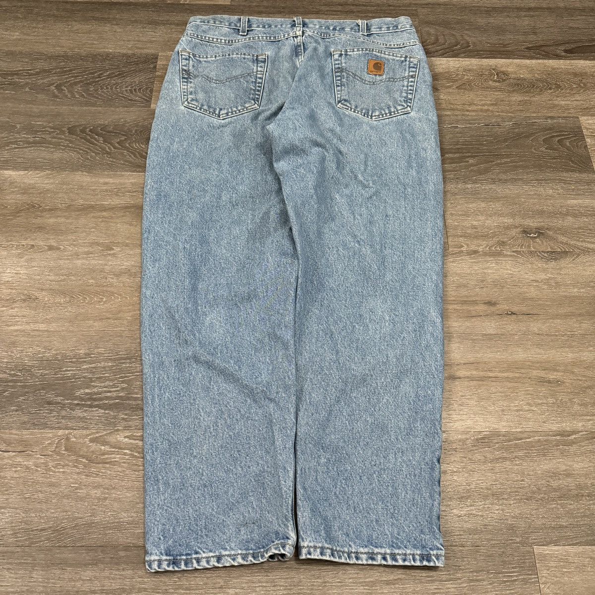 Carhartt × Vintage Essential Vintage 90s Carhartt light wash wide leg jeans Size US 36 / EU 52 - 2 Thumbnail