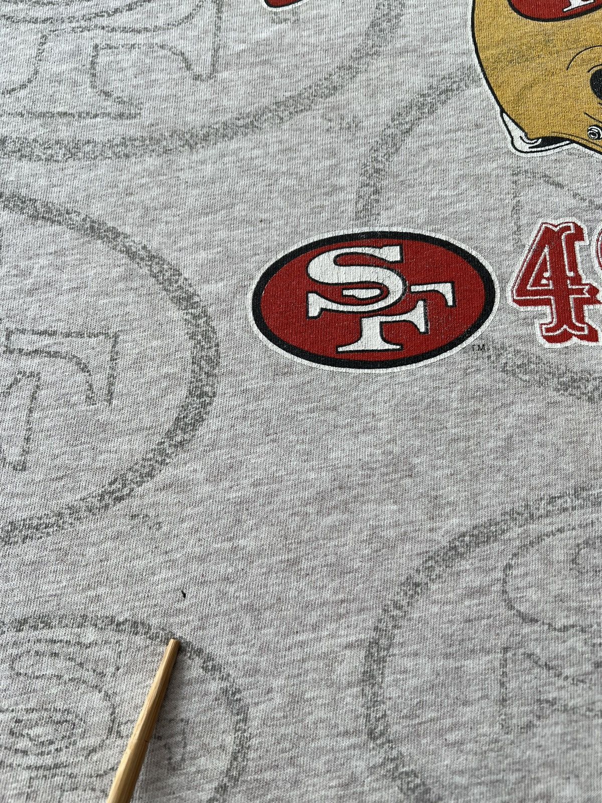 NFL Vintage 1992 San Francisco 49ers NFL AOP Gray T-shirt Size US XL / EU 56 / 4 - 7 Thumbnail