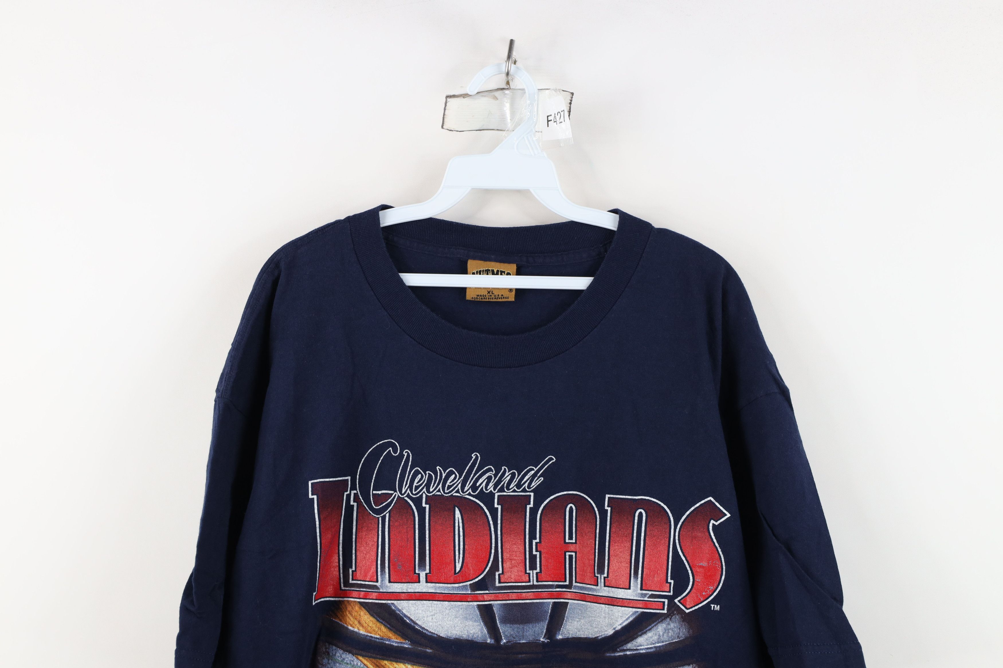 Vintage Vintage 90s Wahoo Cleveland Indians Baseball T-Shirt USA Size US XL / EU 56 / 4 - 2 Thumbnail
