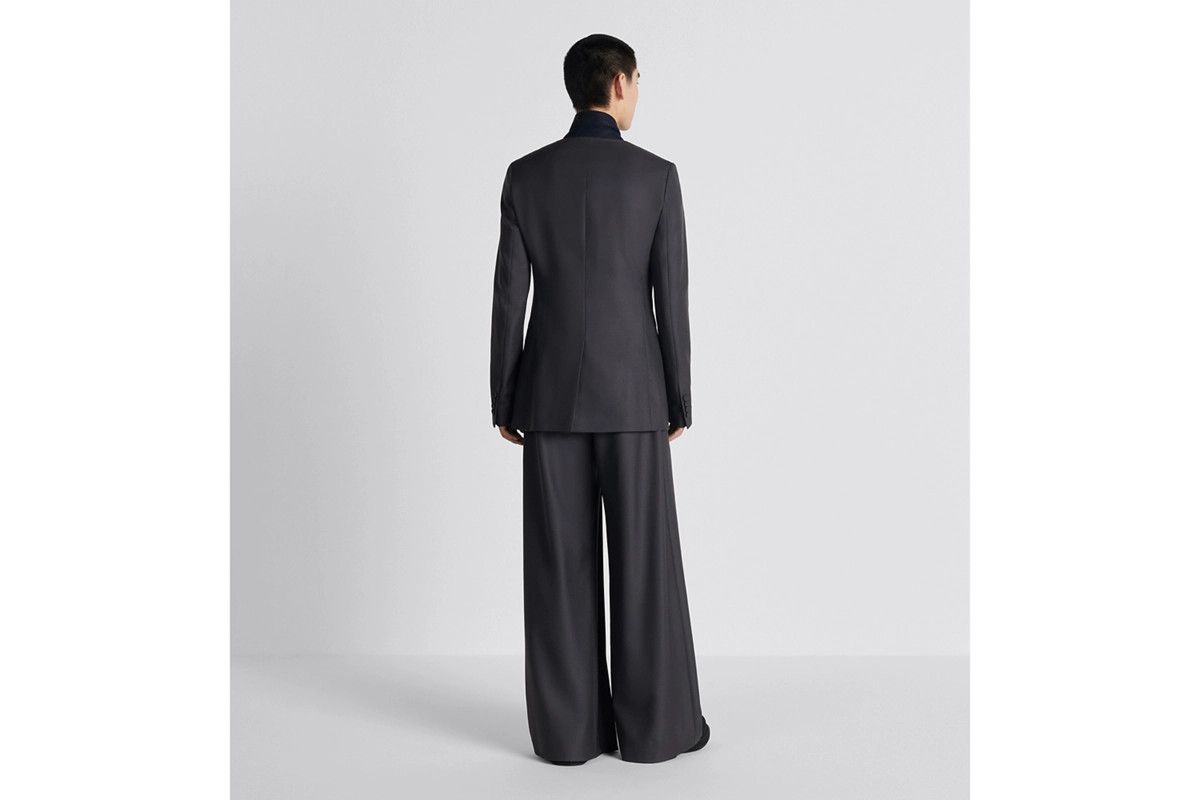 Dior o1bcso1str0125 Wide-Leg Pants in Anthracite Grey Size US 30 / EU 46 - 6 Thumbnail