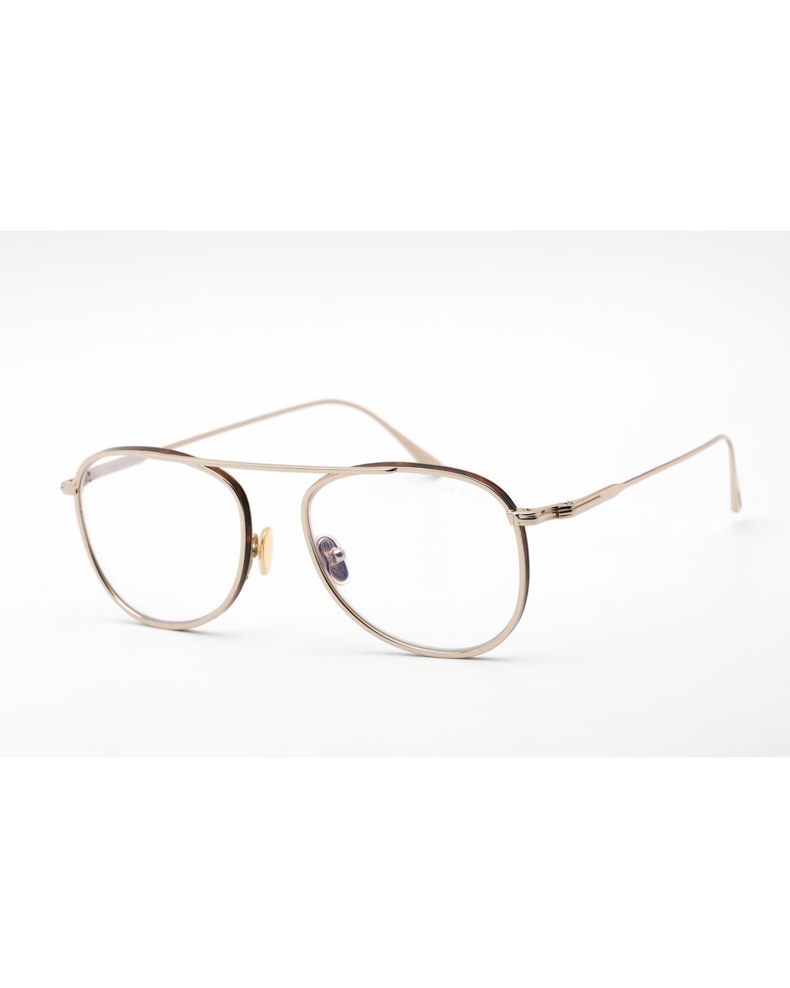 image of Tom Ford Ft5691-B Eyeglasses Shiny Rose Gold / Clear Lens, Men's