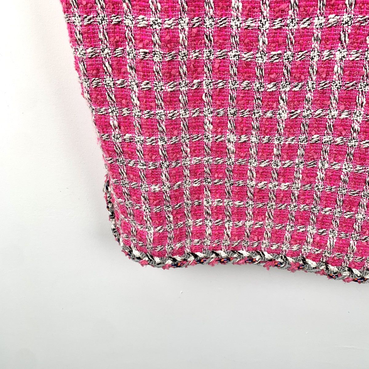 Chanel Chanel Pink Plaid Cotton Sleeveless Woven Tweed Dress Size XS / US 0-2 / IT 36-38 - 5 Thumbnail