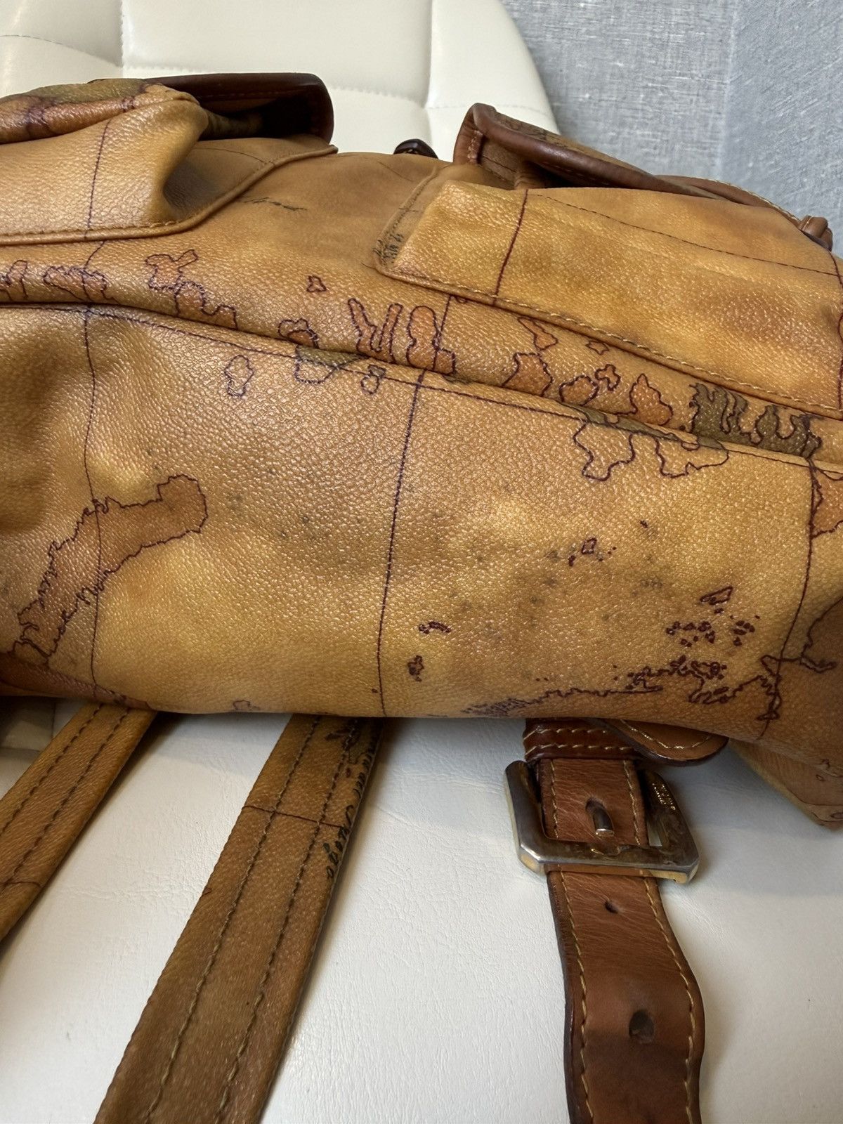 Alviero Martini ALVIERO MARTINI 1A CLASSE Geo Map Leather Backpack Size ONE SIZE - 14 Thumbnail