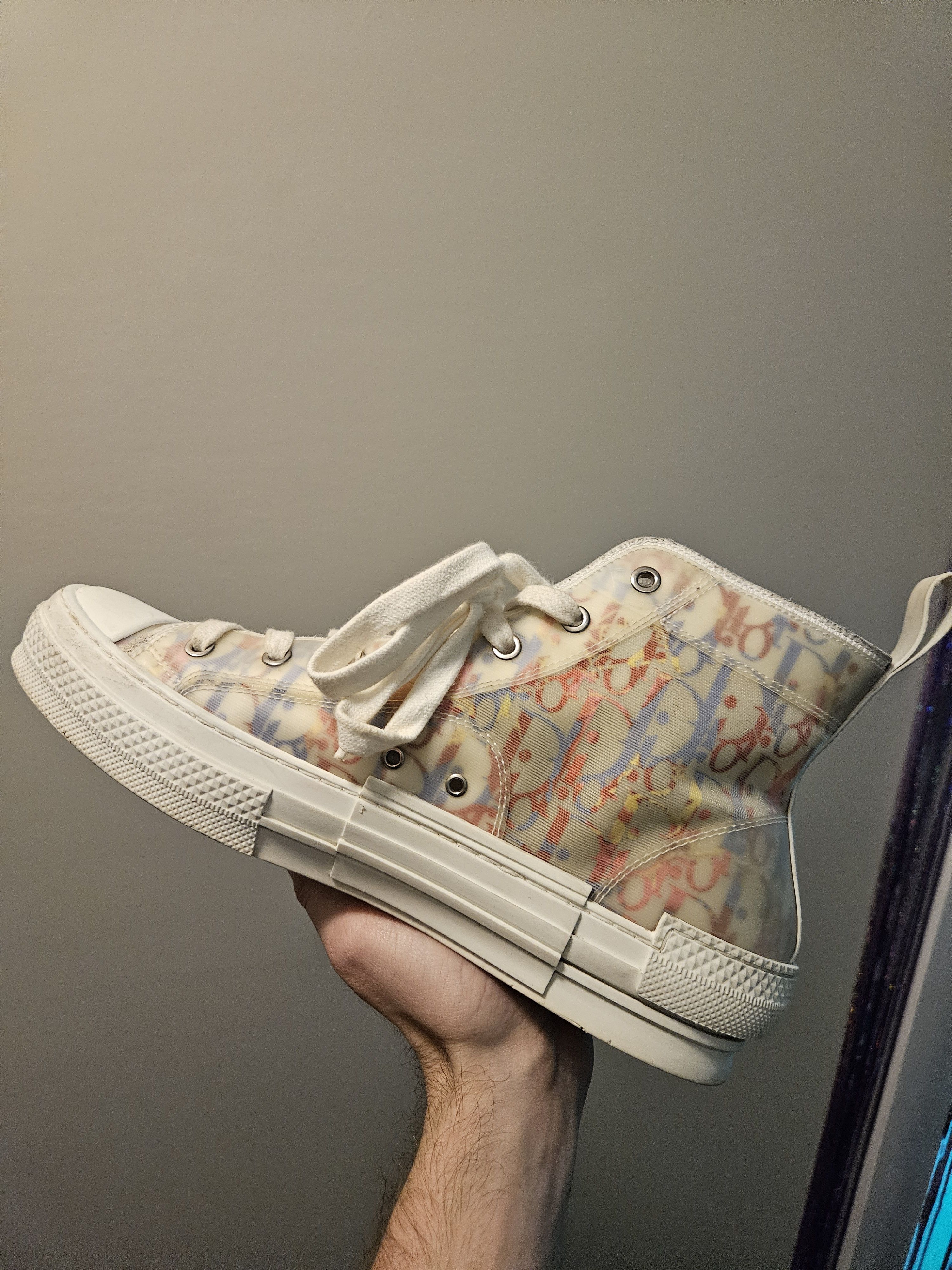 Dior Multicolor Oblique Mesh and PVC B23 Sneakers Size US 9 / EU 42 - 7 Thumbnail