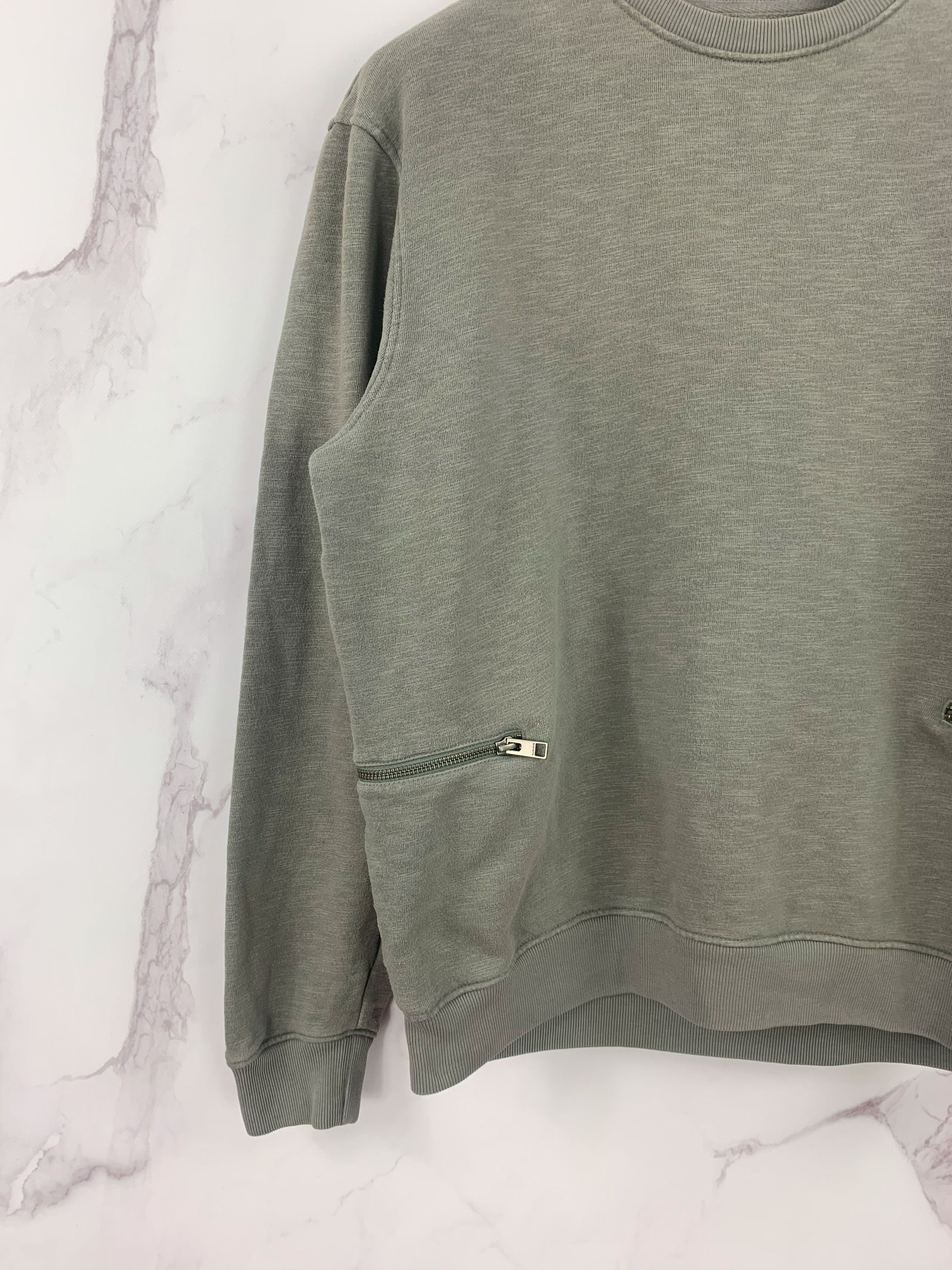 Allsaints Allsaints Griffin Crew Sweatshirt Zip Pockets Size L Size US L / EU 52-54 / 3 - 3 Thumbnail