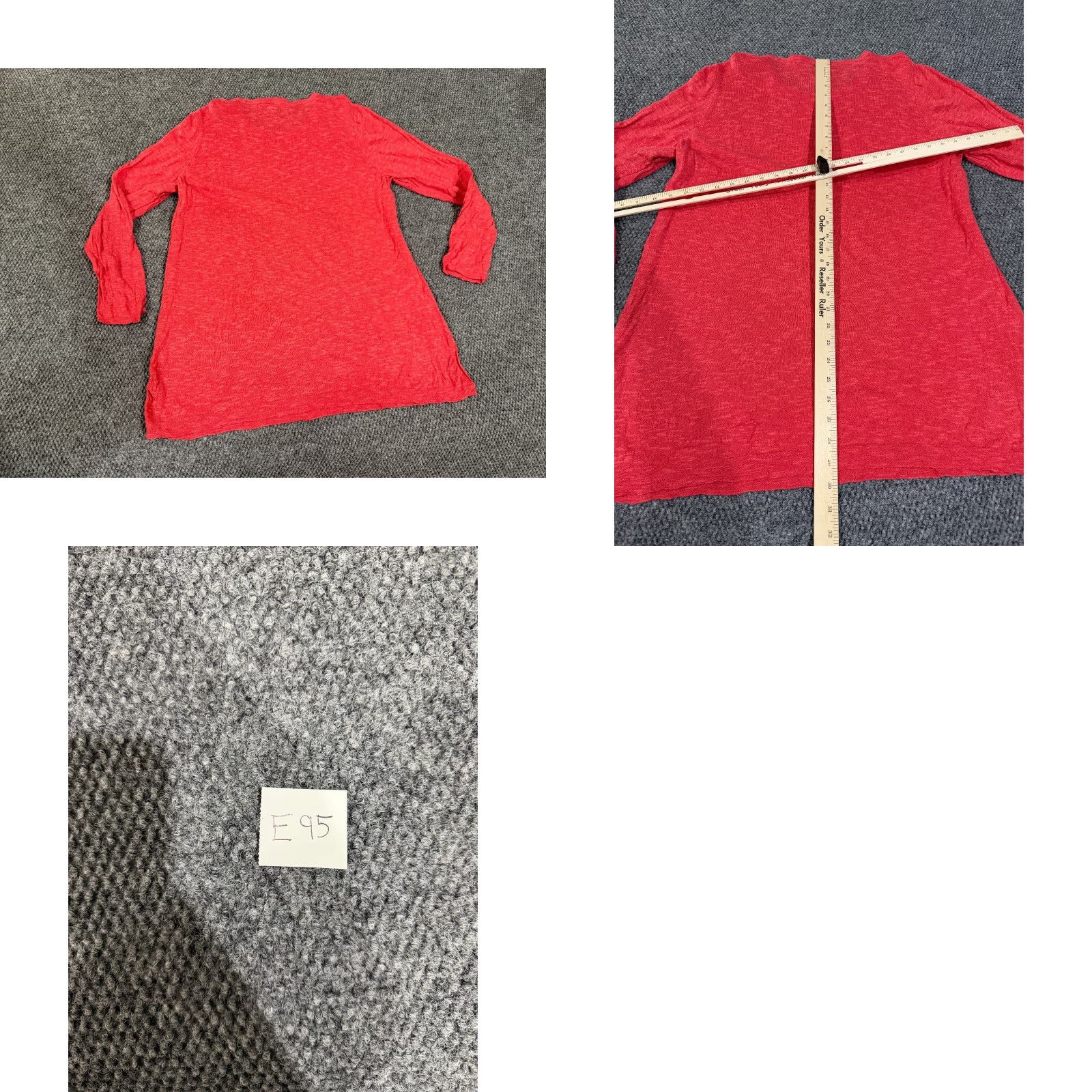Eileen Fisher Eileen Fisher Sweater Womens Large Red Linen Cotton Lightweight Knit Pullover Regular Knit Women's L Red Lightweight Casual 90s? Size L / US 10 / IT 46 - 8 Thumbnail