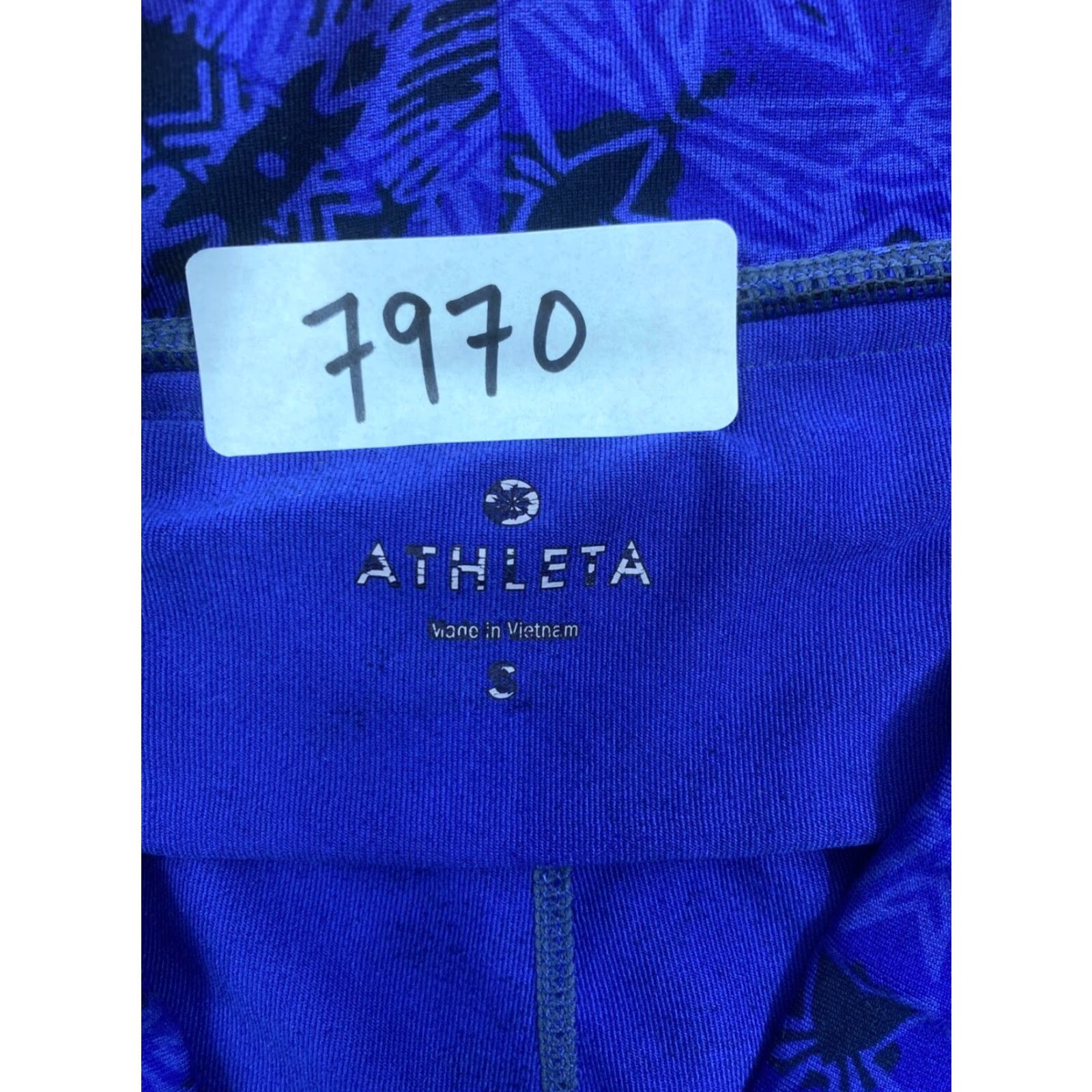 Athleta Athleta Leggings Womens S Capri Blue Print Casual Activewear Running & Jogging Size 28" / US 6 / IT 42 - 4 Thumbnail