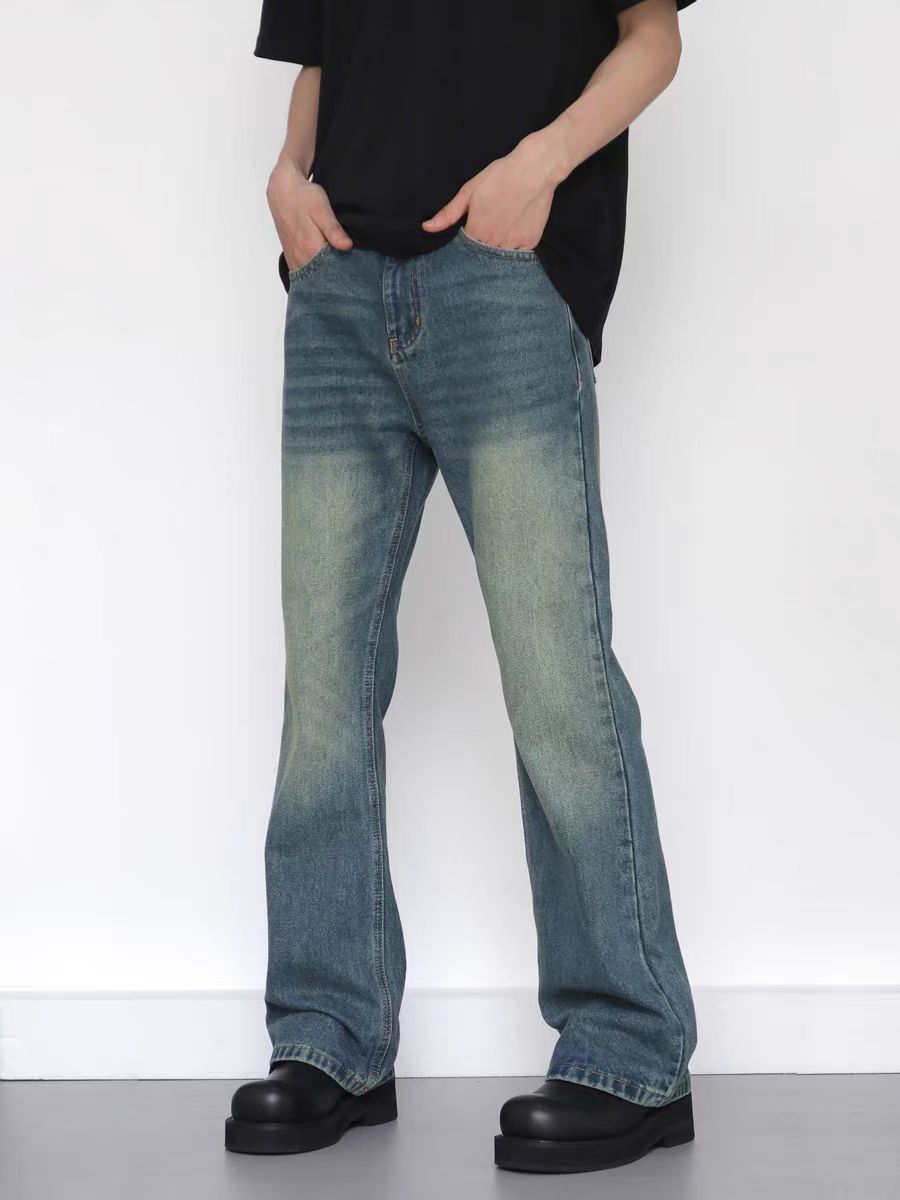 Japanese Brand × Jean Vintage washed high street micro flare jeans Size US 32 / EU 48 - 3 Thumbnail