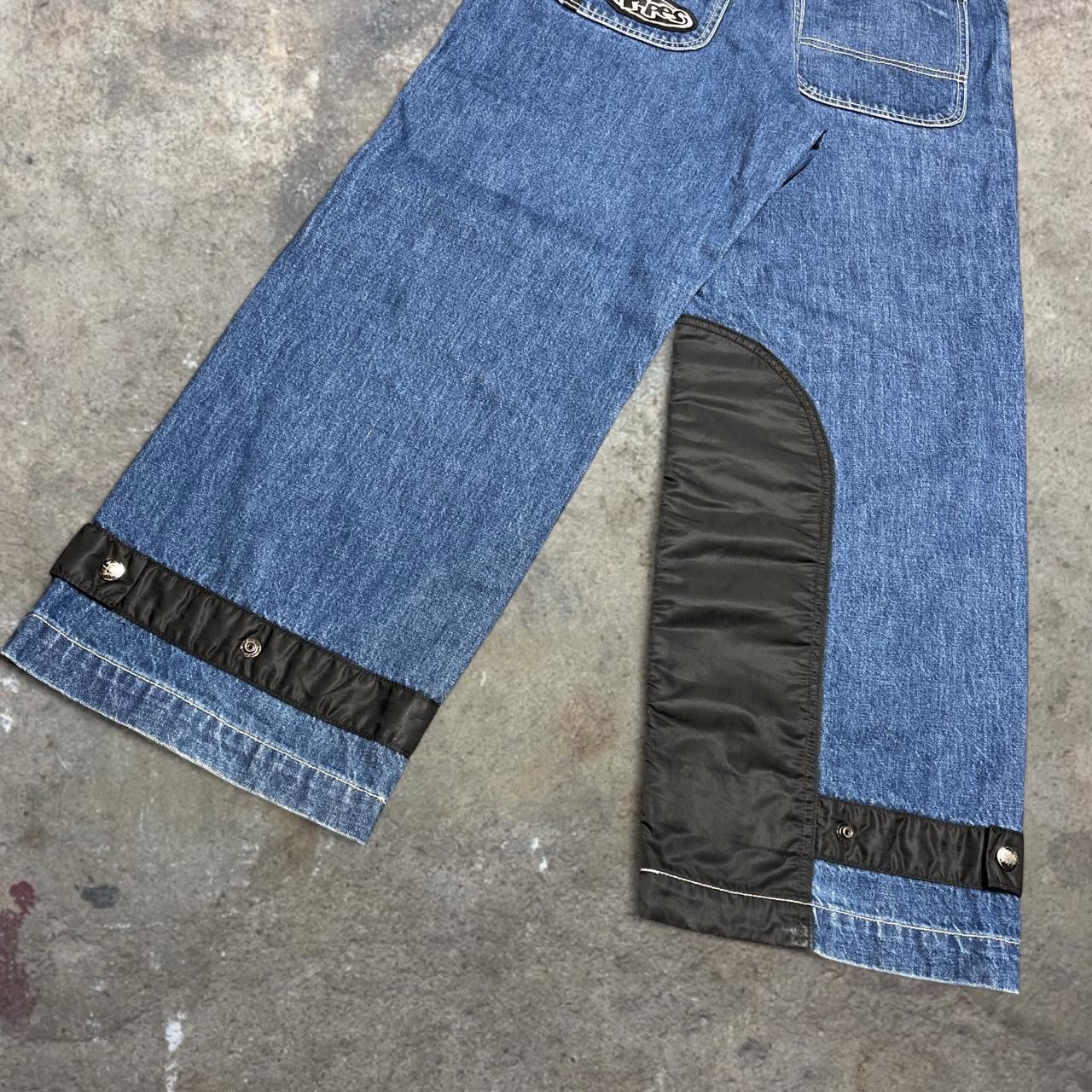 Lee Vintage Lee Pipes Baggy BMX Skater Jeans Paneled Nylon Denim Size US 30 / EU 46 - 4 Thumbnail