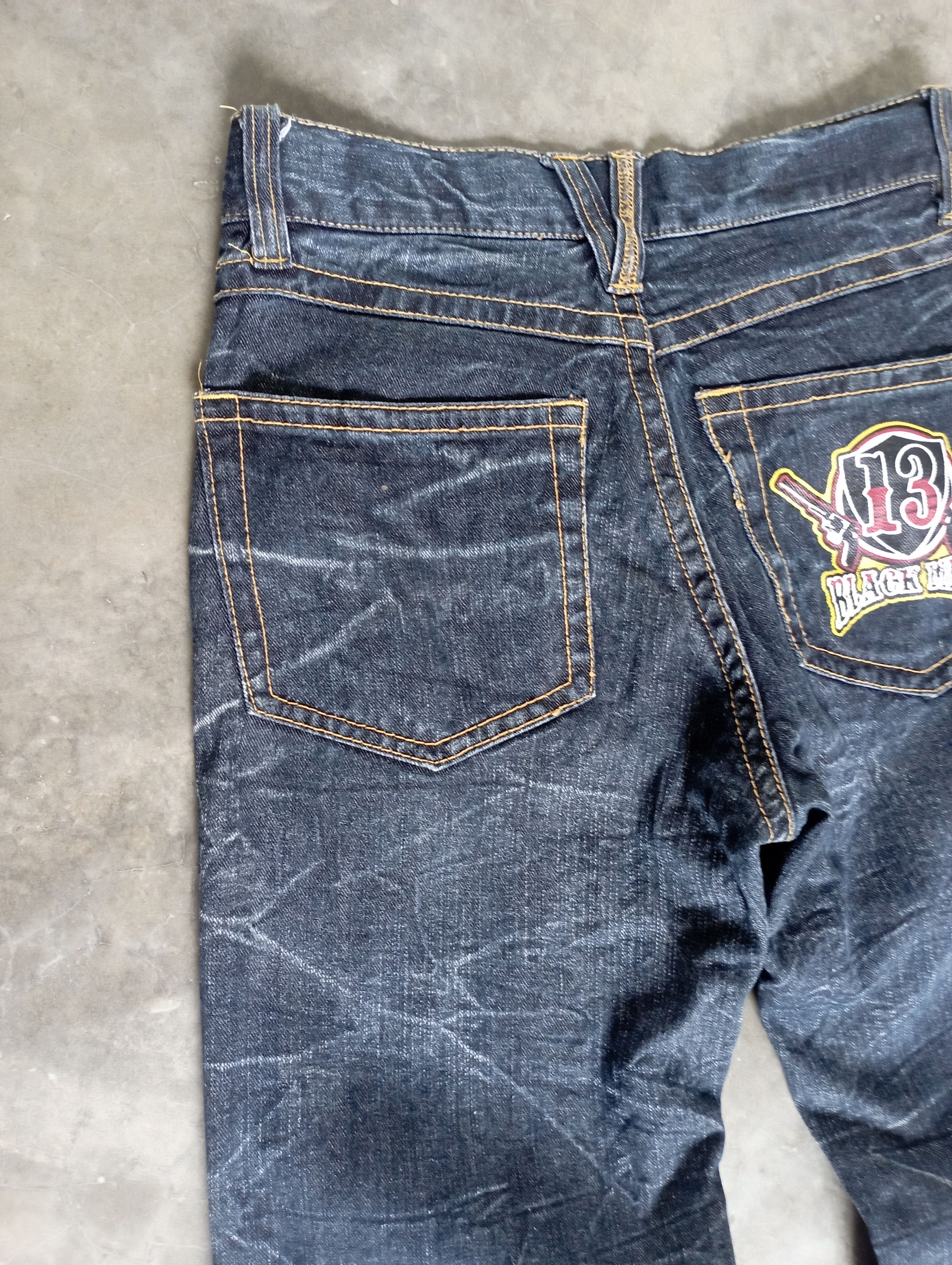 Fragment Design Crazy Lightning Wash Japanese Brand Black Line Jeans Size US 30 / EU 46 - 14 Thumbnail