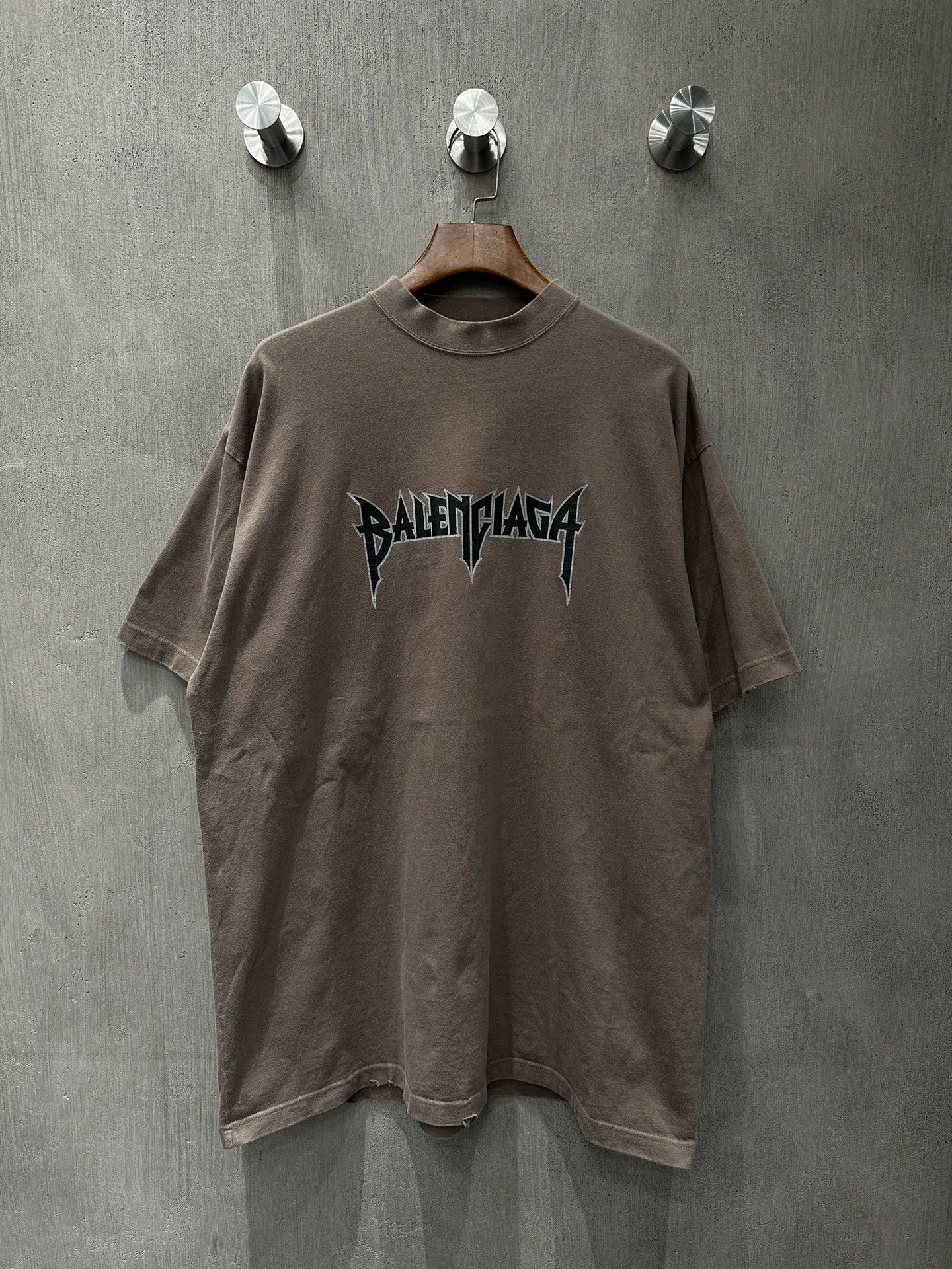 Balenciaga Balenciaga Brown Distressed Lightning Tee - dmc Size US L / EU 52-54 / 3 - 1 Thumbnail