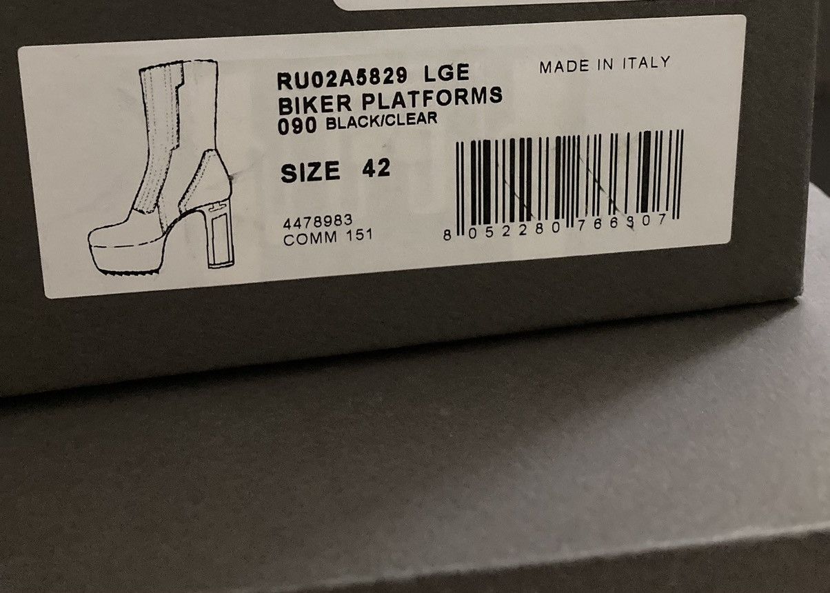 Rick Owens NEVER WORN Biker platform leather boots by Rick Owens Size US 9 / EU 42 - 3 Thumbnail