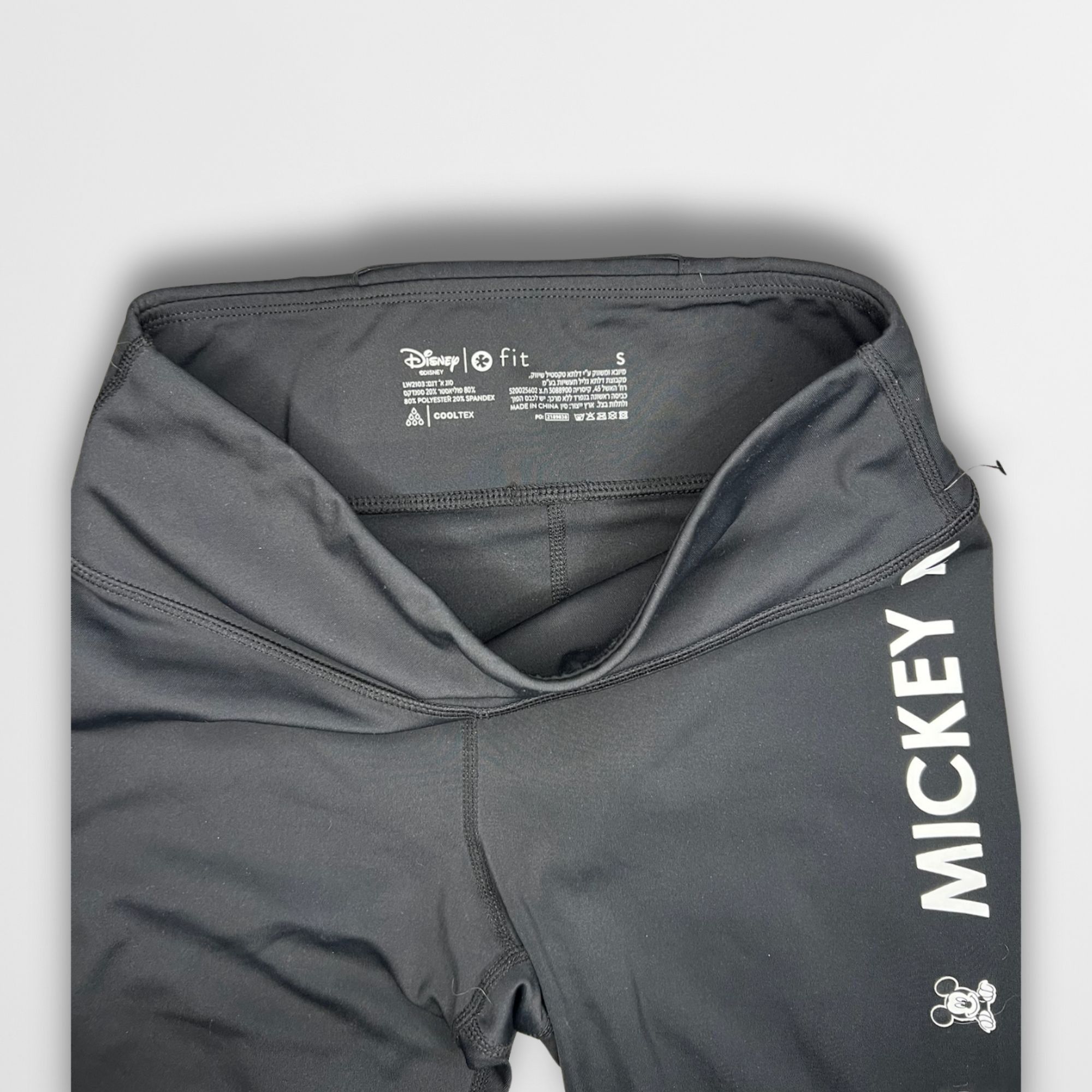 Disney Disney Mickey Mouse Black Leggings With Side Logo Print Wome Size 26" / US 2 / IT 38 - 5 Thumbnail