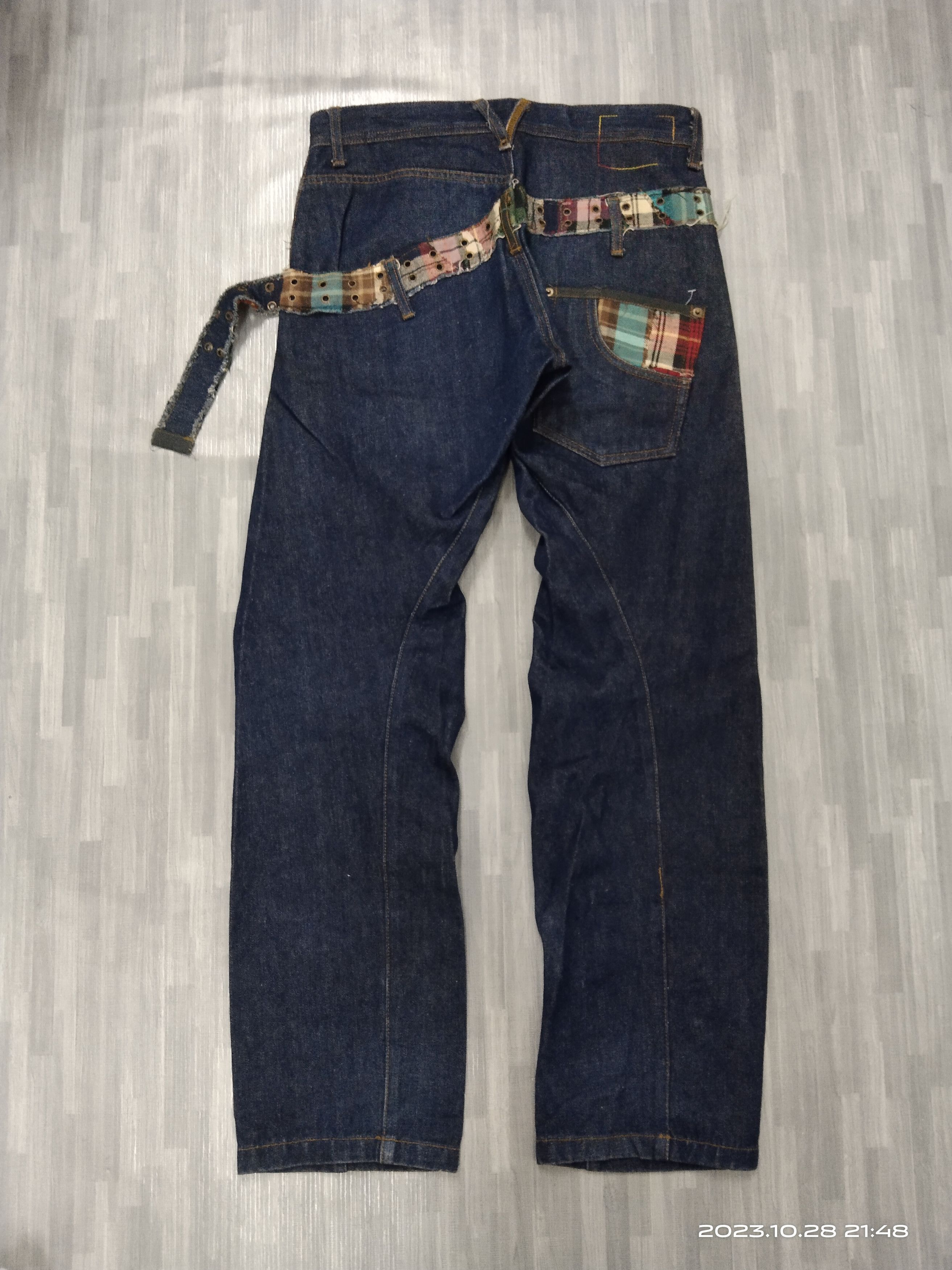 Japanese Brand BREATHMINT TWIST SLASH BELT DENIM PANTS Size US 30 / EU 46 - 3 Thumbnail