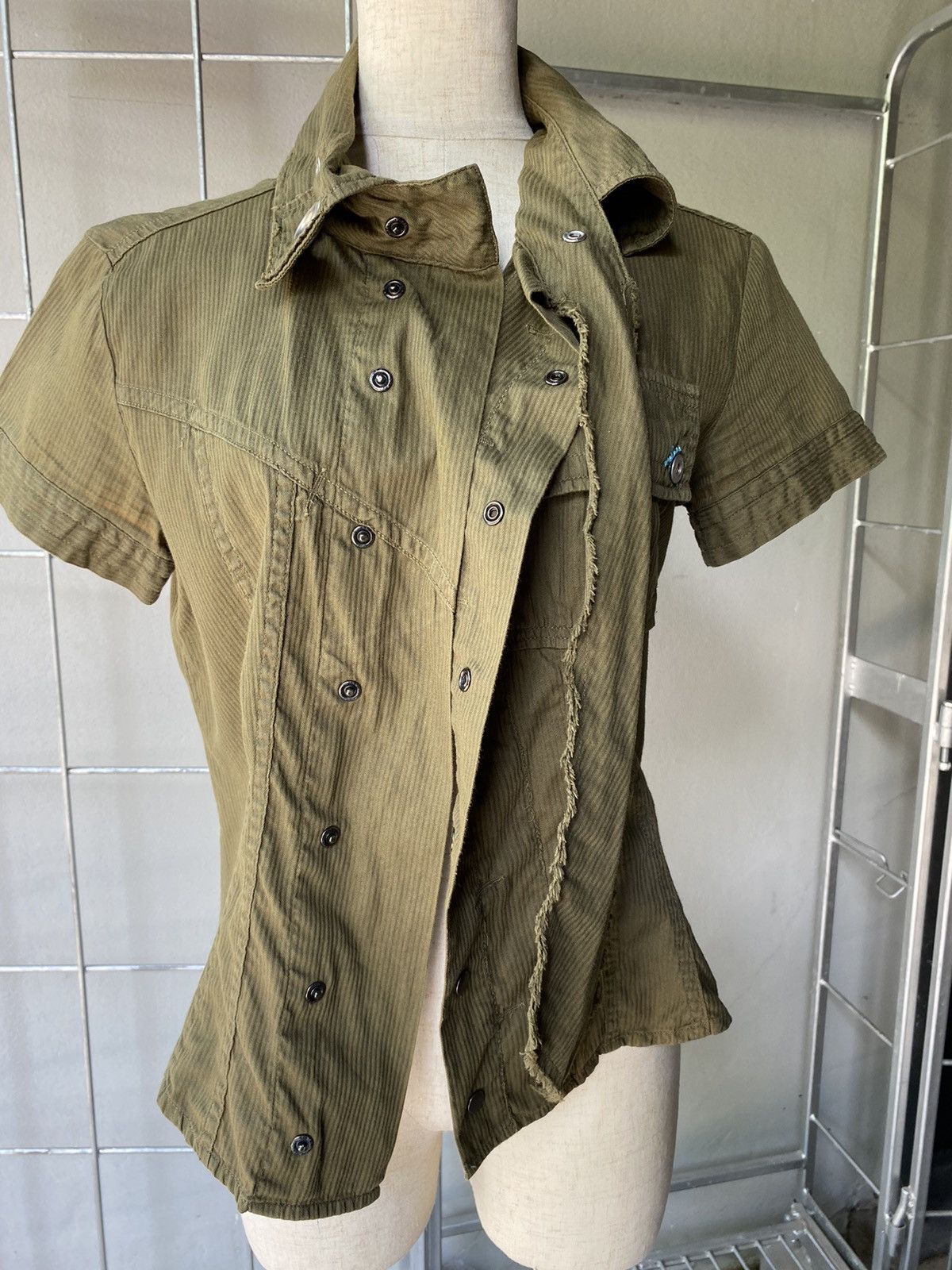 Diesel DIESEL Olive Snap Button Shirt Size M / US 6-8 / IT 42-44 - 14 Thumbnail