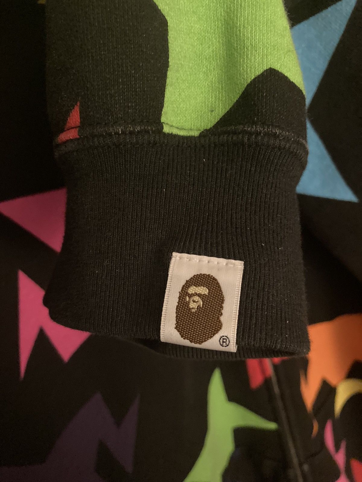 Bape × Vintage Sta Pattern Full Zip Hoodie Size US XL / EU 56 / 4 - 8 Thumbnail