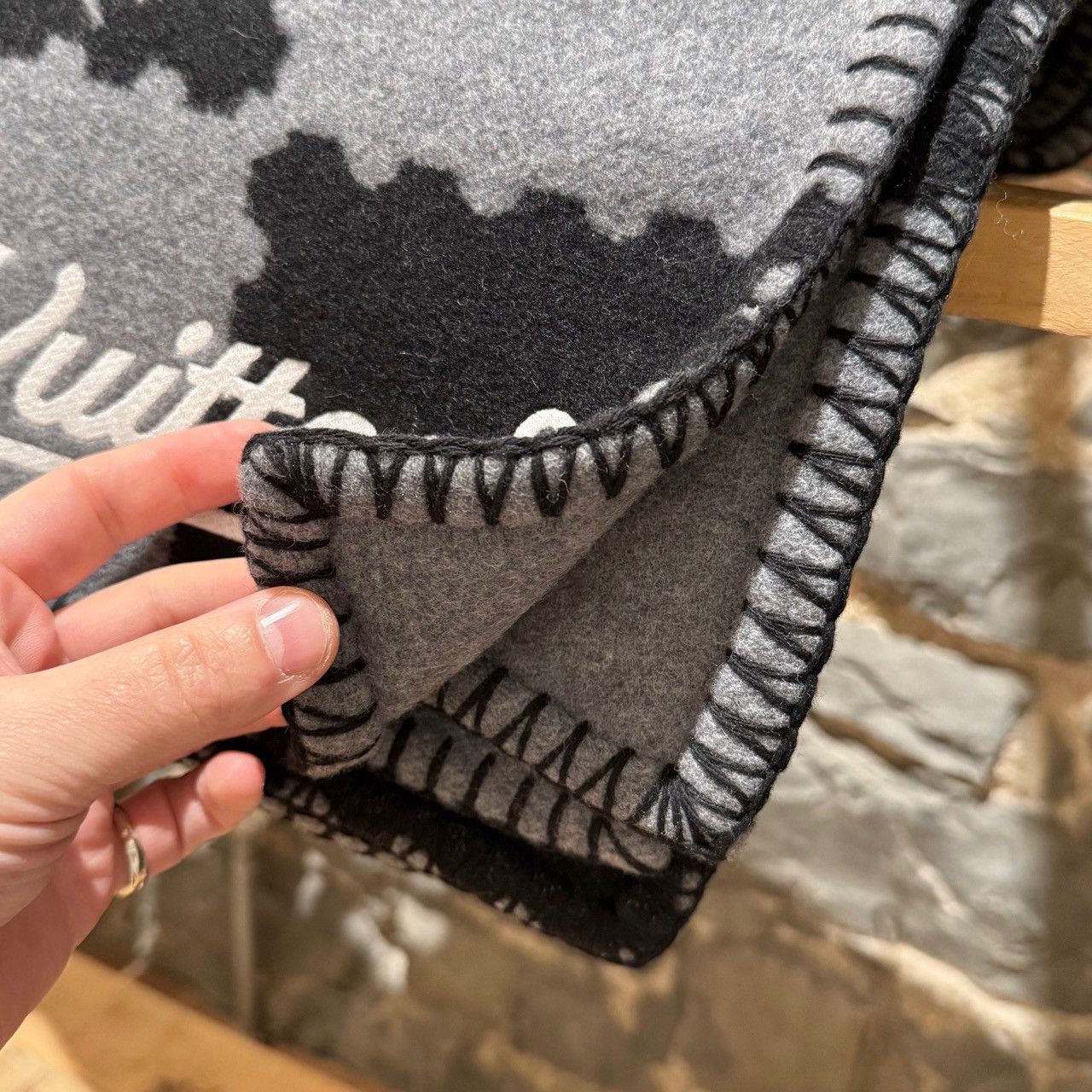 Louis Vuitton x Nigo LV Made Damier Tiger Wool Throw Blanket