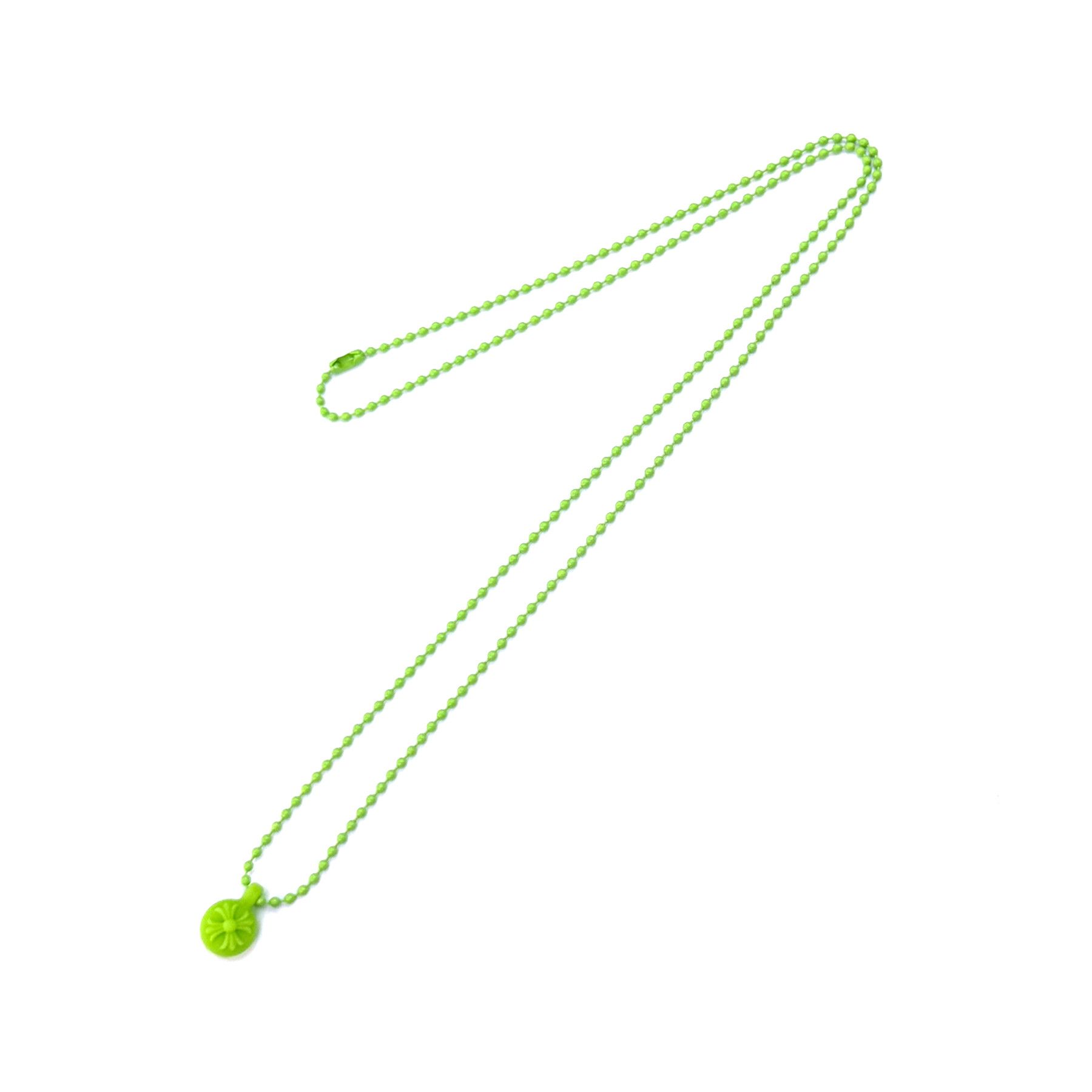 Chrome Hearts Chrome Hearts Resin Cross Pendant Ball Chain Green Necklace Size ONE SIZE - 2 Thumbnail