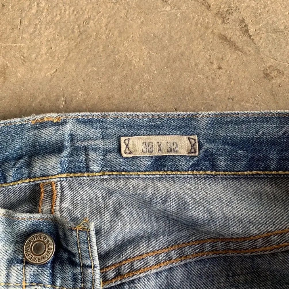 RRL Ralph Lauren PRL Polo Ralph Lauren Distressed Faded Jeans Ripped Denim Size US 33 - 8 Thumbnail