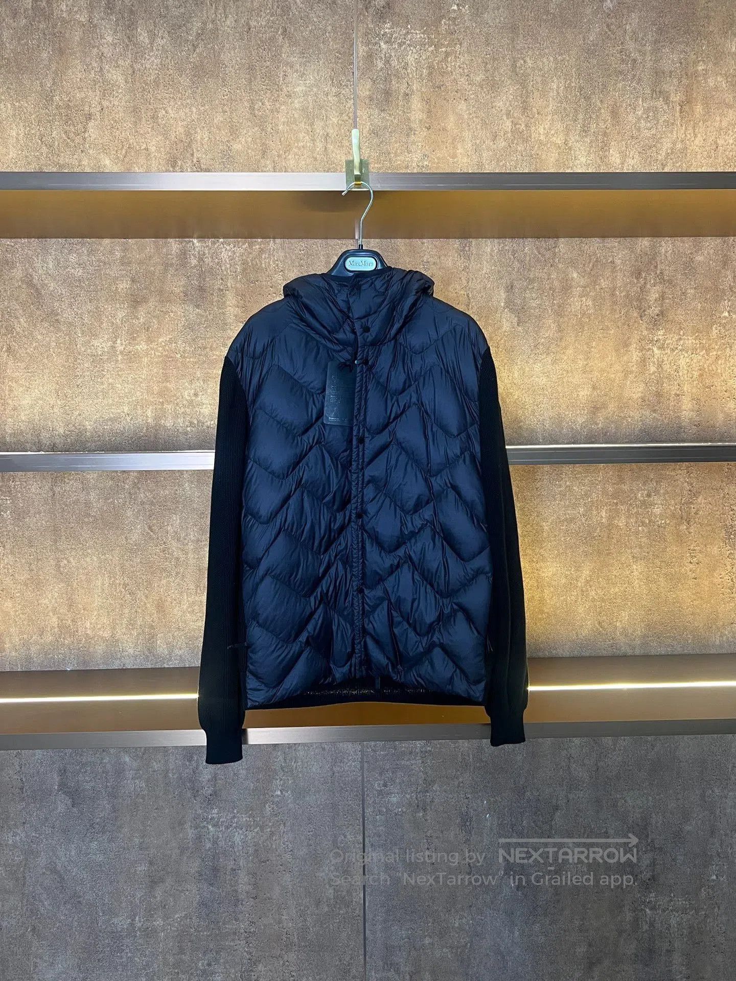 Moncler Moncler Black Label Knit Panel Hooded Down Jacket. Size US L / EU 52-54 / 3 - 1 Thumbnail
