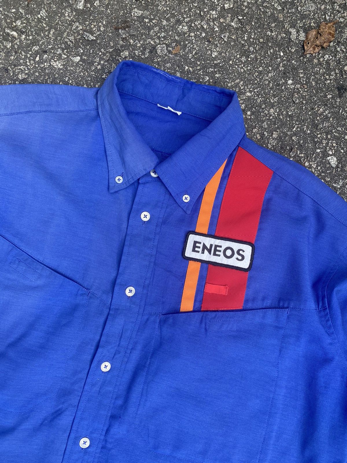 Japanese Brand × Vintage 🔥 Sunfaded 🔥 Vintage Eneos Long Sleeve Button Up Shirt Size US XL / EU 56 / 4 - 6 Thumbnail