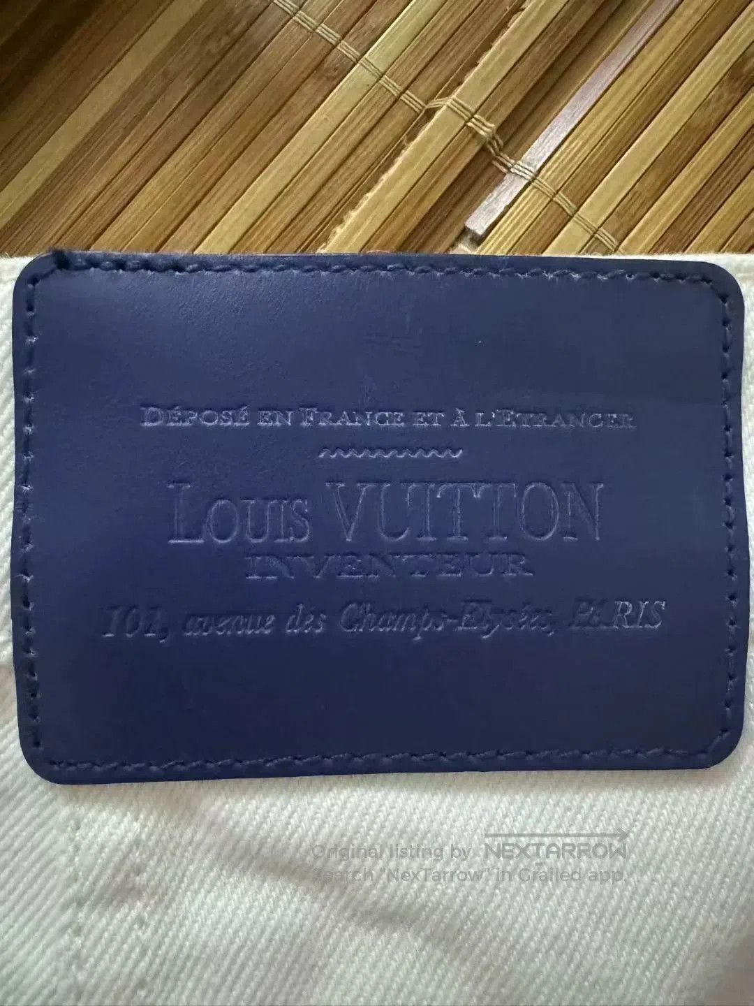 Louis Vuitton LV White Monogram Pocket Denim Skirt. Size 35" - 3 Thumbnail