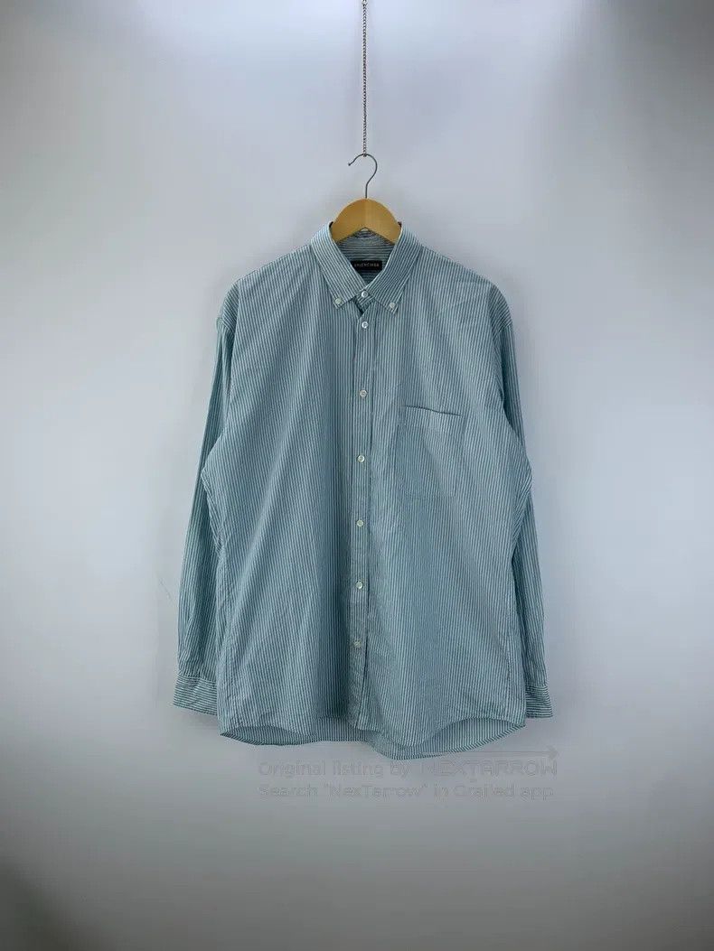 Balenciaga Balenciaga size 39 Blue Striped Long Sleeve Shirt Size US S / EU 44-46 / 1 - 2 Thumbnail