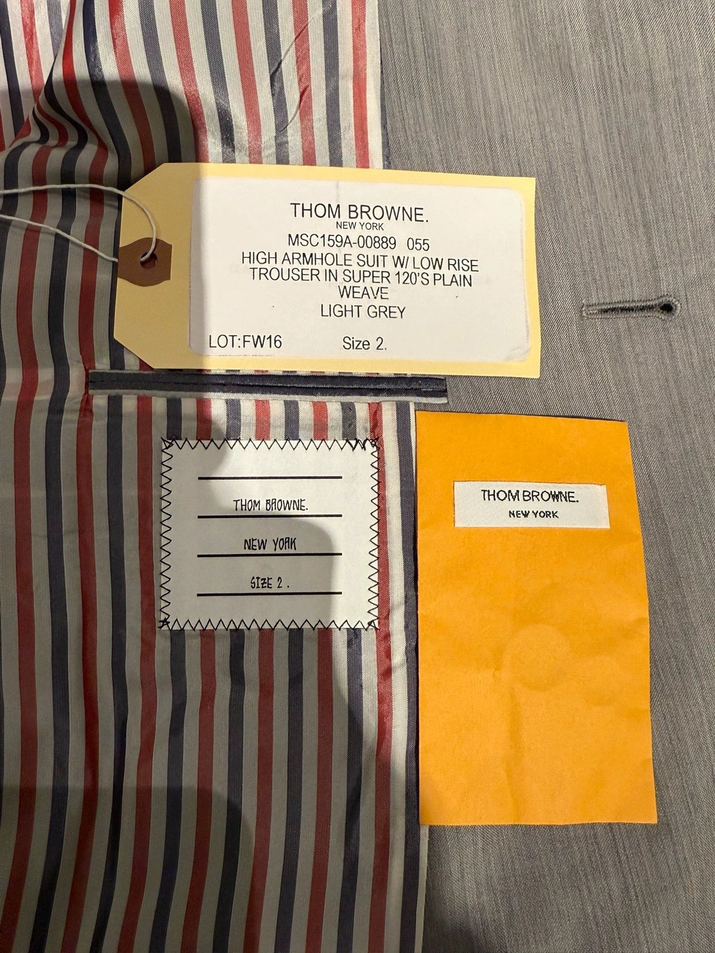 Thom Browne Thom Browne Rare Light Gray Slim Wool Suit Jacket Size US M / EU 48-50 / 2 - 4 Thumbnail