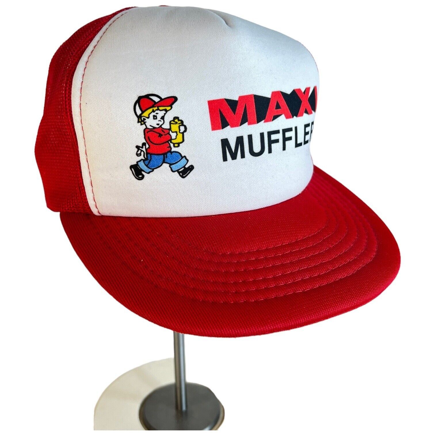 Casquette Trucker Vintage 1980s Walker Advantage Muffler - Mécanique, Style Snapback, Neuf Sans étiquette