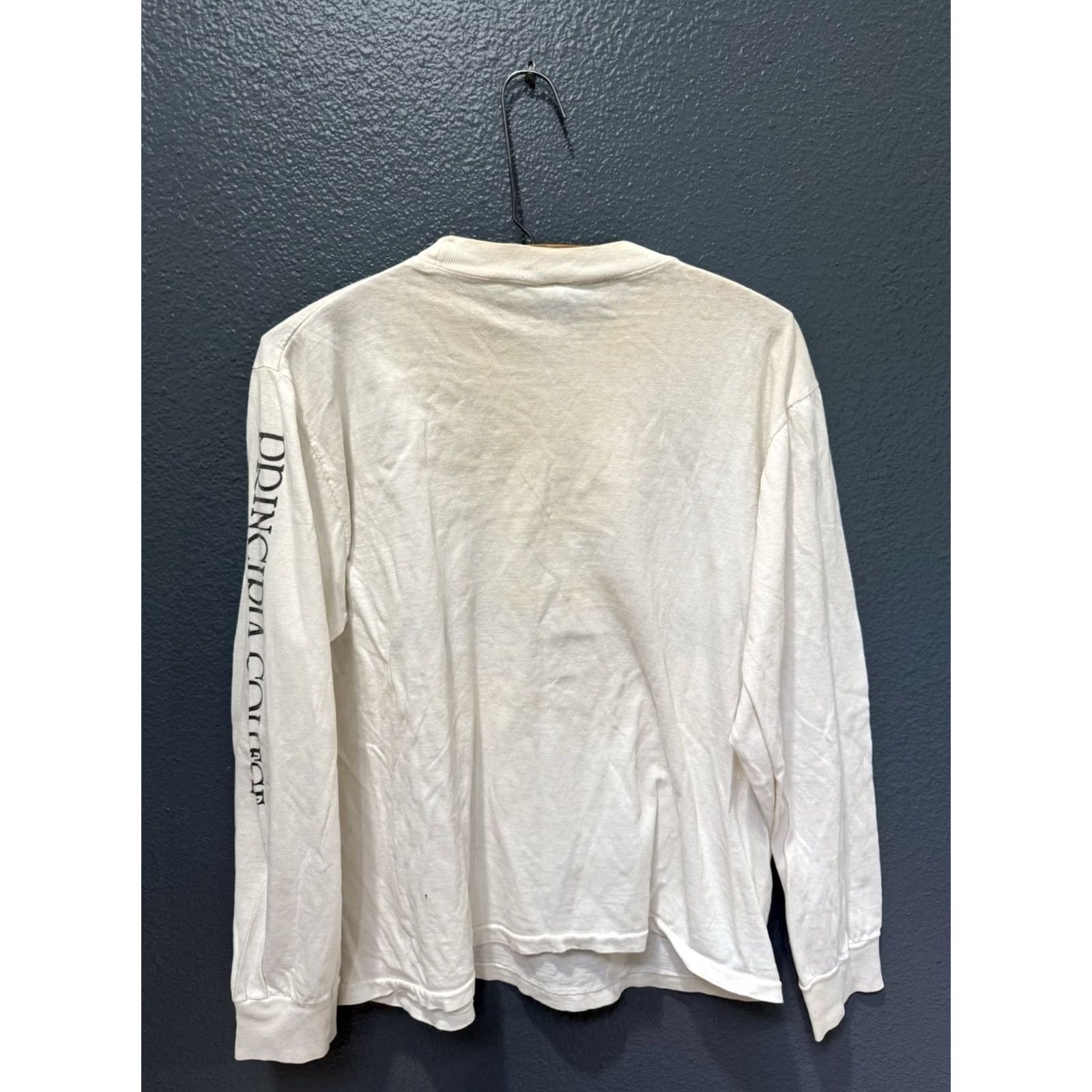 Champion VINTAGE Champion Long Sleeve Shirt XL Men White College 80s Sylvester House Principia Size US XL / EU 56 / 4 - 6 Thumbnail