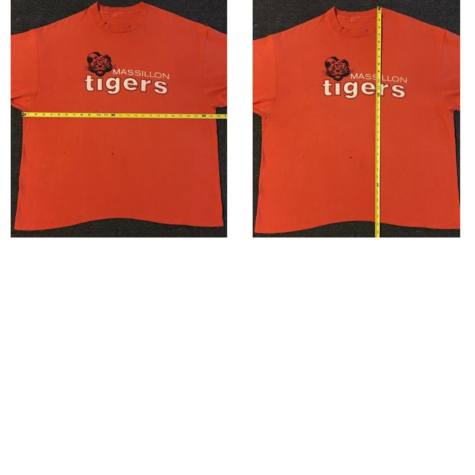 Vintage VINTAGE Massillon Tigers Shirt XXL Orange 90s Distressed PE Grunge 80s/90s College Sports USA Mens Size US XXL / EU 58 / 5 - 9 Thumbnail