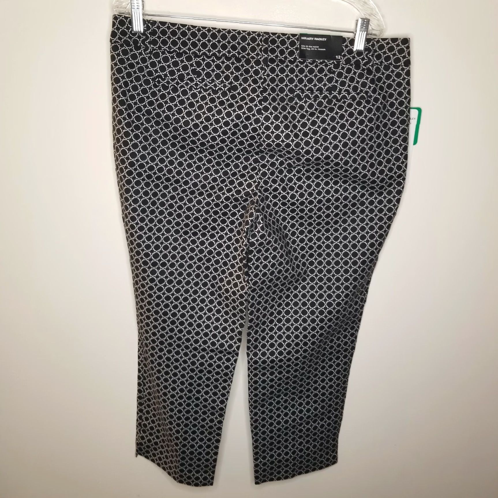 Vintage HILARY RADLEY Dress Pants Women Black White Size 12 NWT Regular Pants Womens Size 34" / US 12 / IT 48 - 5 Thumbnail