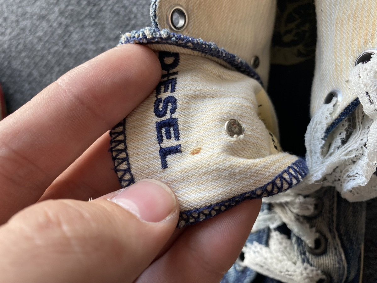 Diesel 🔥Diesel Opium Punk Denim sneakers 7.5 rare alt goth emo Size US 7.5 / IT 37.5 - 10 Thumbnail