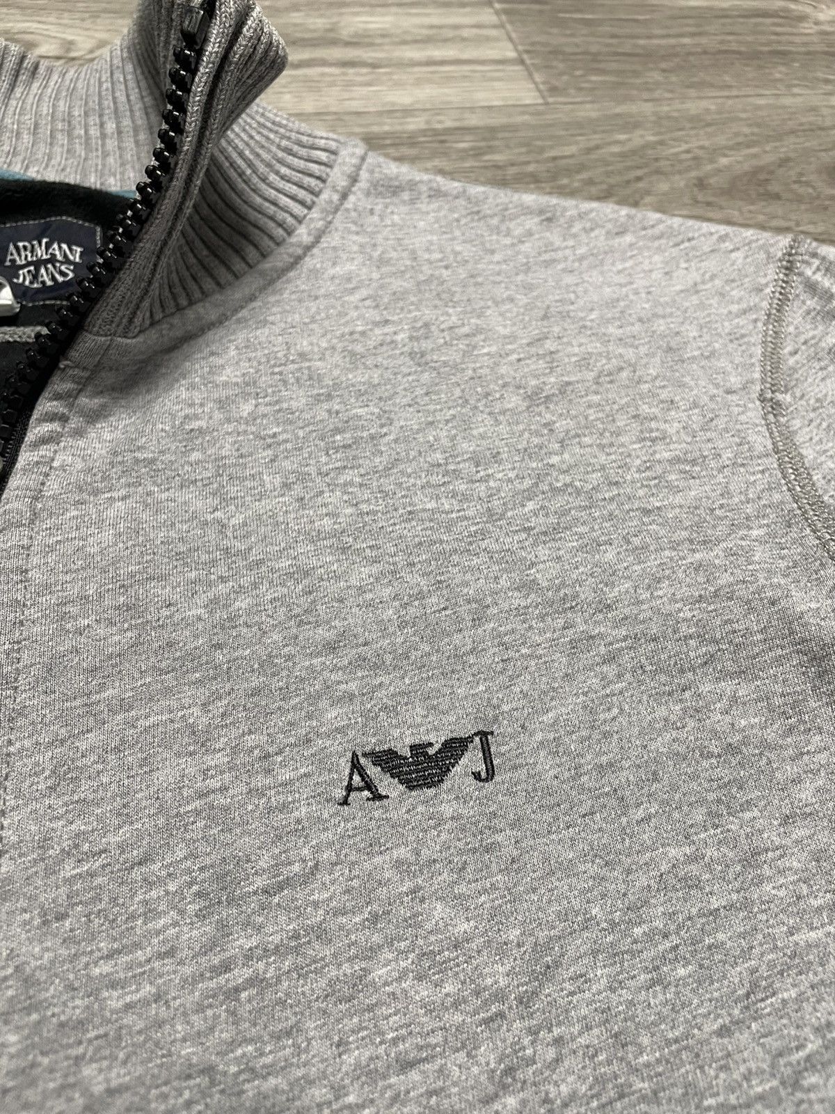 Armani ARMANI JEANS FULL ZIP UP SWEATSHIRT WITH AJ LOGO IN GREY Size US S / EU 44-46 / 1 - 9 Thumbnail