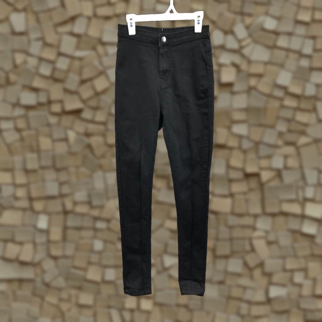 Vintage NAANAA High Rise Skinny Jeans Size 4 Womens Dark Wash Black Denim Jeans Size 27" / US 4 / IT 40 - 1 Thumbnail