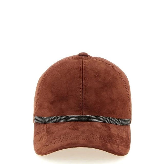 Brunello Cucinelli BRUNELLO CUCINELLI $1100 Firebrick Suede Baseball Cap New & Size ONE SIZE - 2 Thumbnail