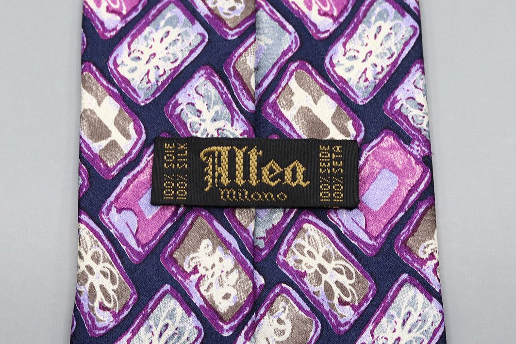 Altea Vintage Altea Milano Silk Tie – Abstract Pattern Size ONE SIZE - 3 Thumbnail