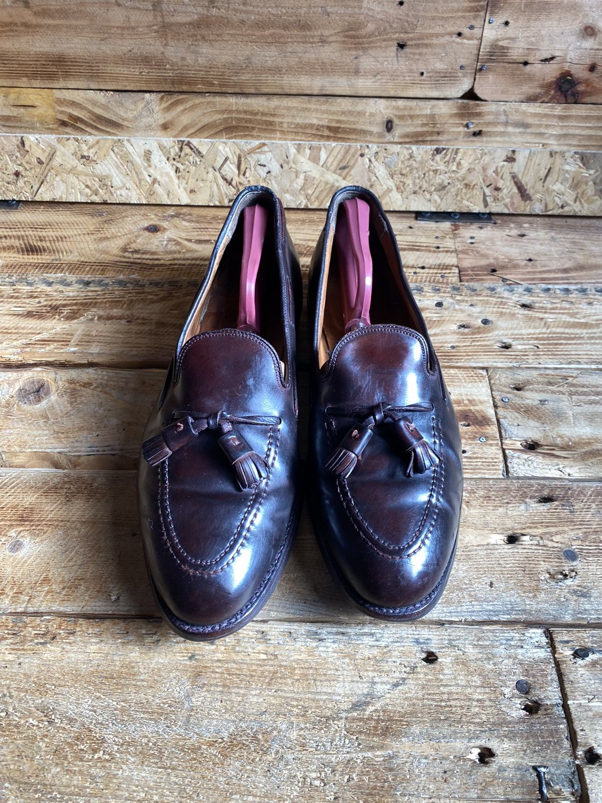 Alden Alden shell cordovan brown tassel loafers sz 10.5B/D | Grailed