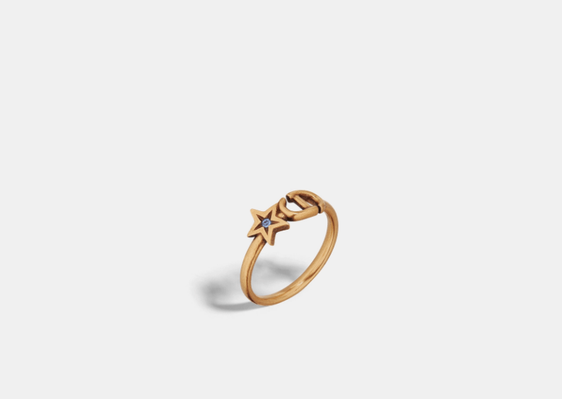 Dior o1w1db10126 R2228W Size : OS / Charms Ring in Gold/Blue Size ONE SIZE - 1 Thumbnail