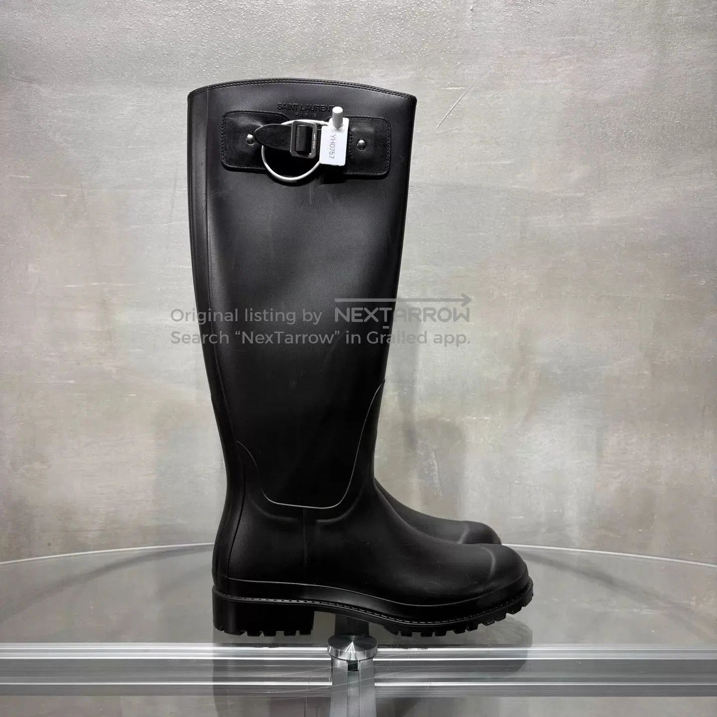 Saint Laurent Paris Saint Laurent Knee-High Black Rain Boots EU 38/ Size US 7.5 / IT 37.5 - 4 Thumbnail