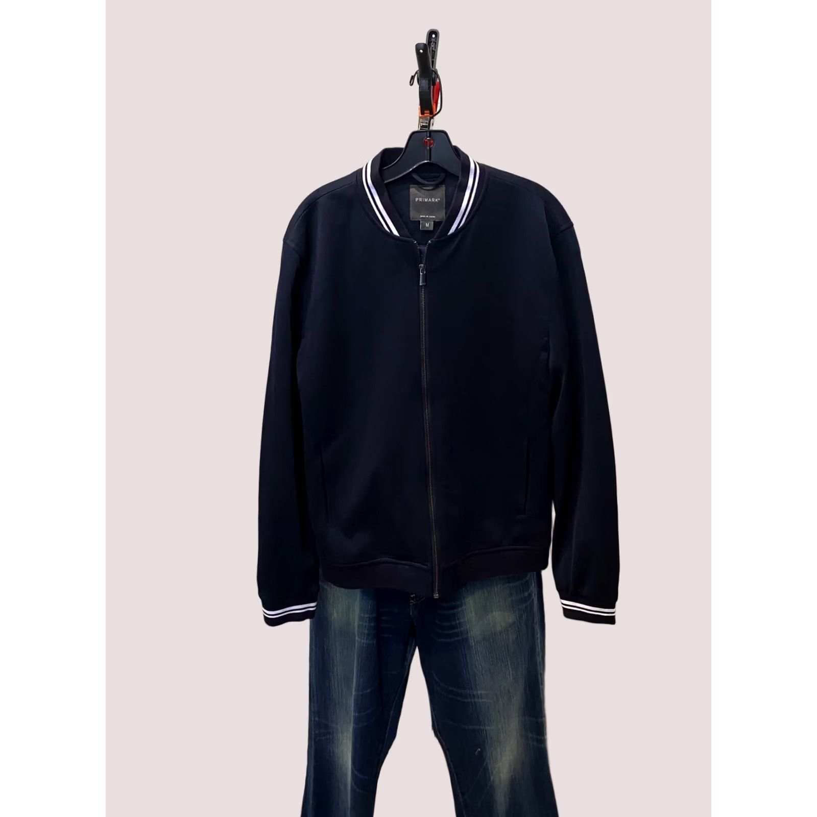 Primark Primark Windbreaker Jacket M Mandarin Collar Lined Zippered SWEATER JACKET Mens Length 28 Multicolor Size US M / EU 48-50 / 2 - 1 Thumbnail