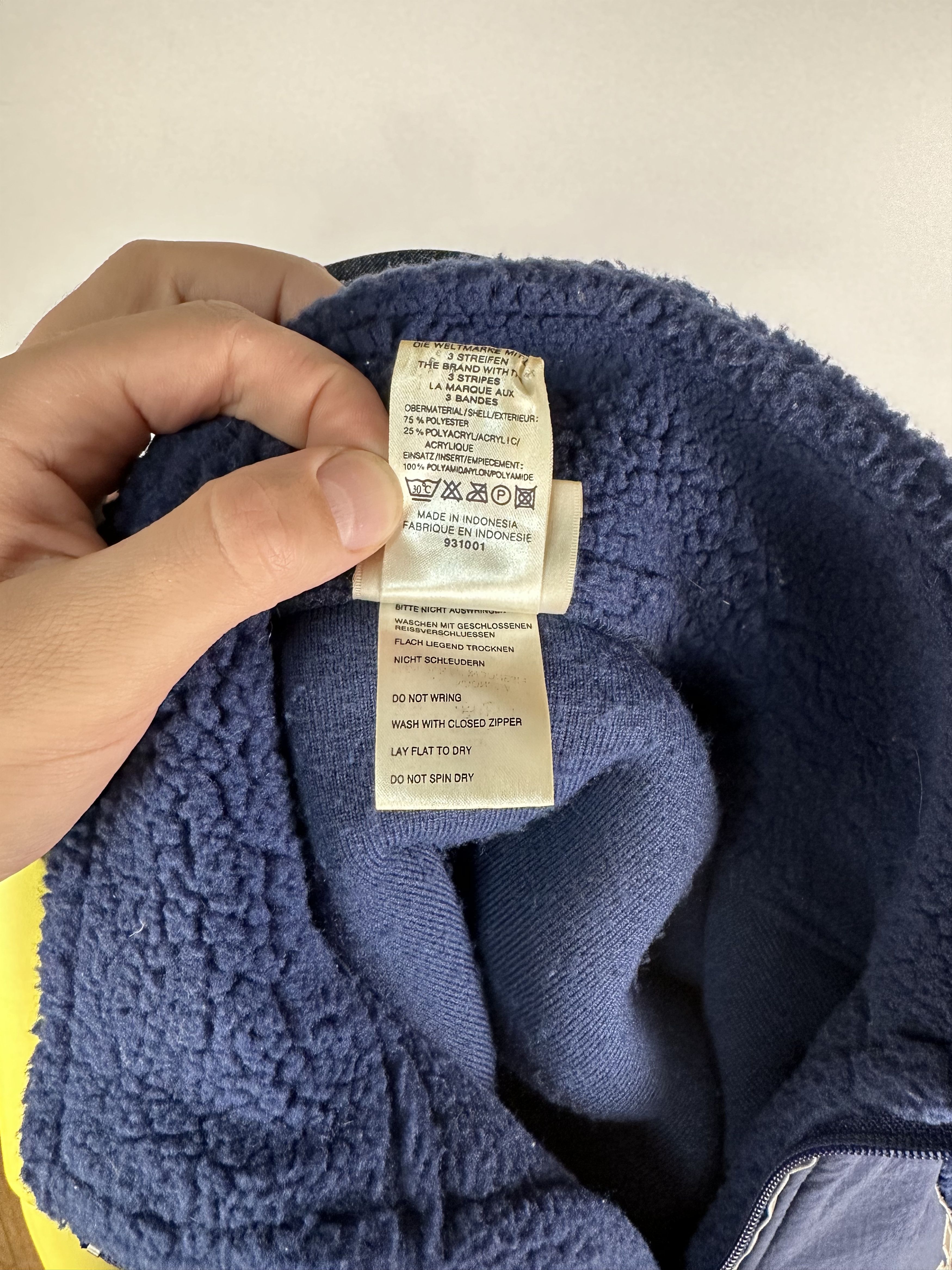 Adidas × Vintage Vintage Adidas Teddy Sherpa Fleece Quarter Zip Jacket Blue M Size US M / EU 48-50 / 2 - 11 Thumbnail